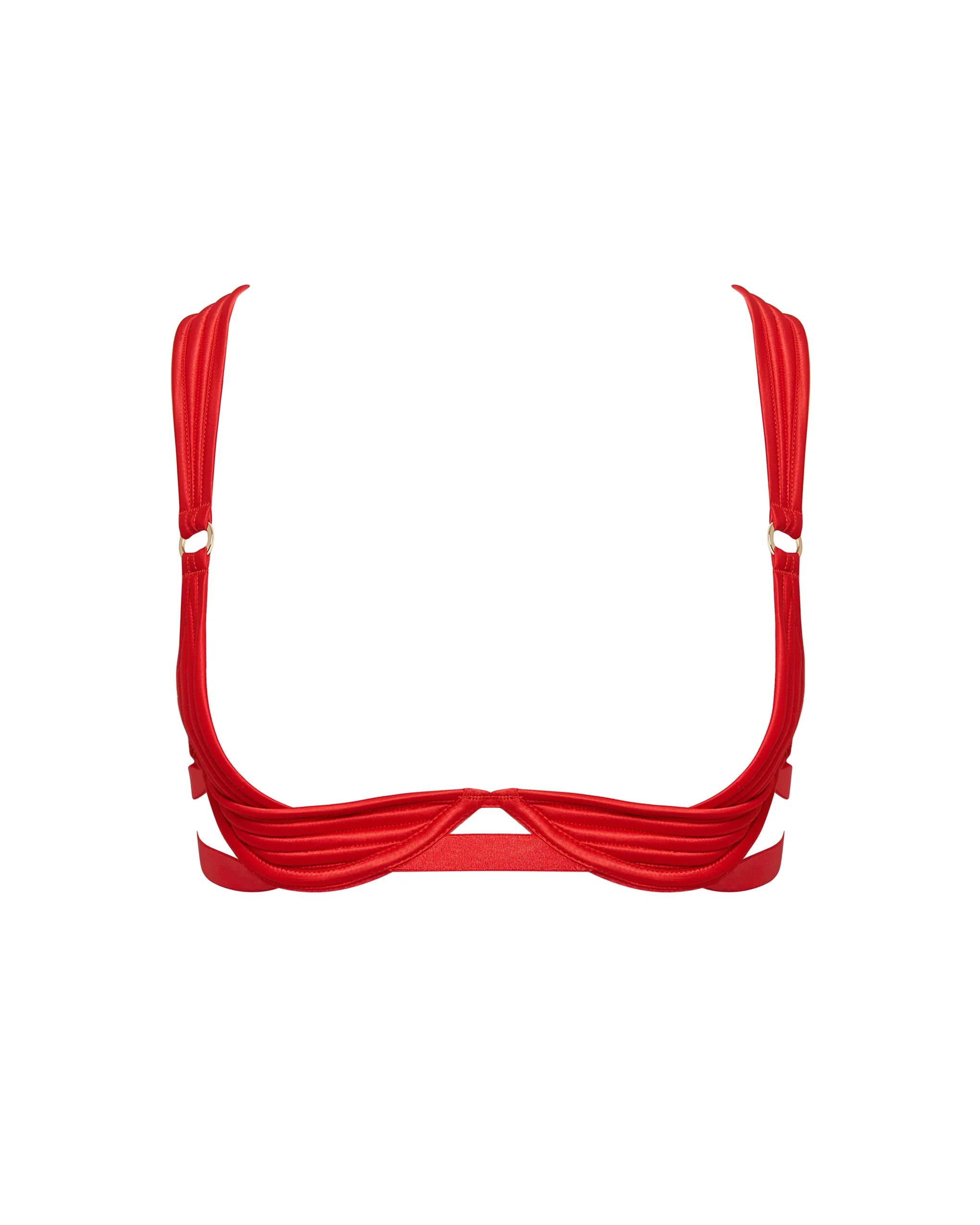 Allegra Open Wired Bra Red - Image 5