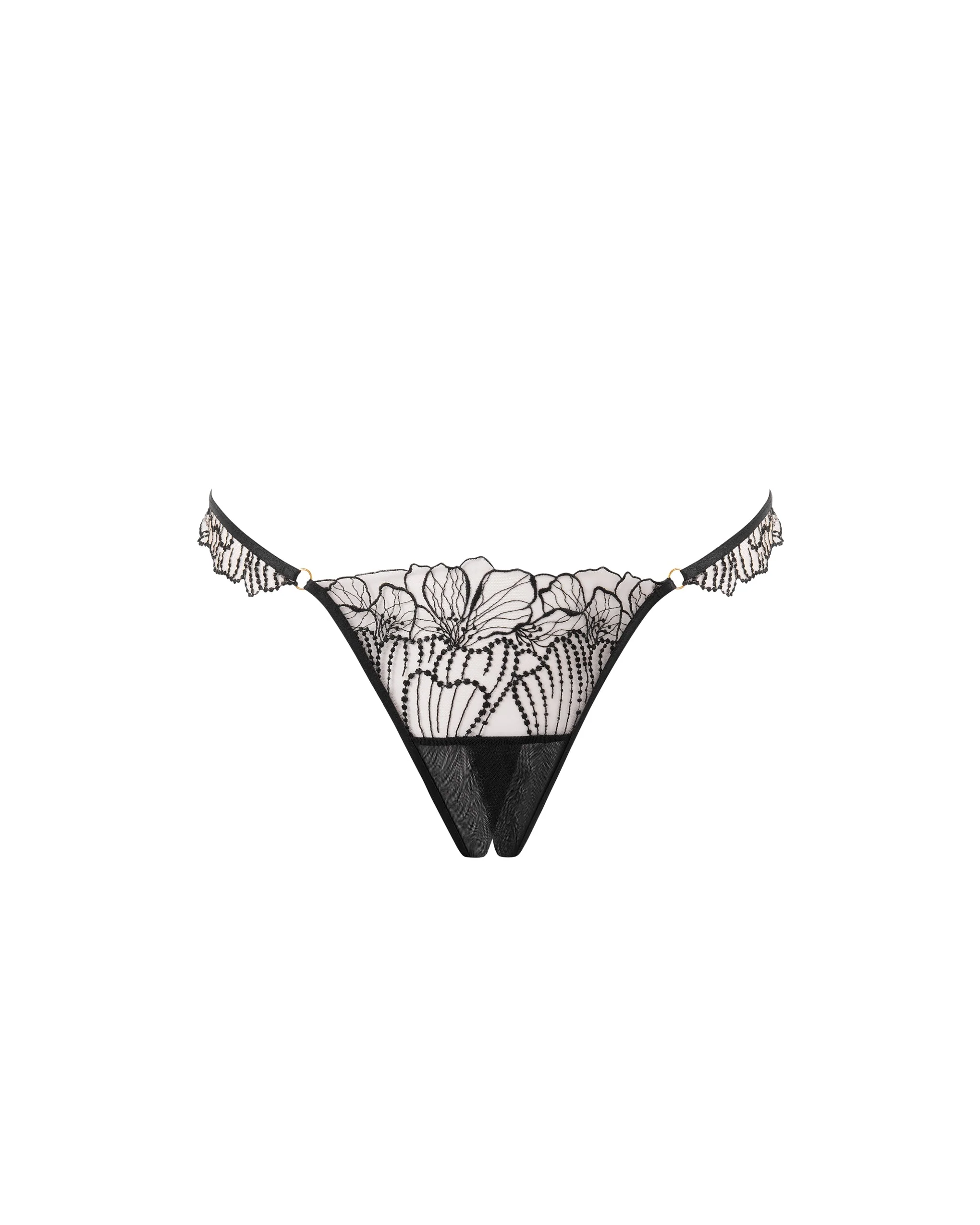Amarosa Open Embroidered Brief Black - Image 5