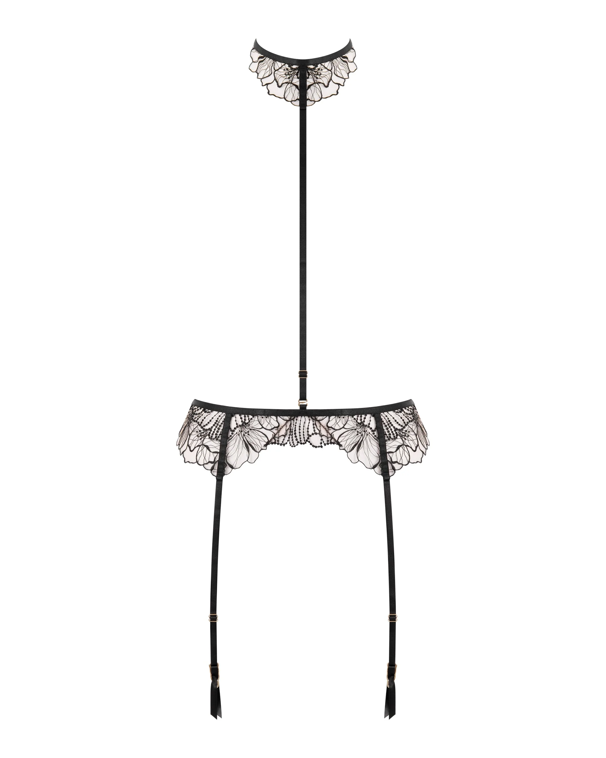 Amarosa Suspender Harness with Detachable Collar Black - Image 5