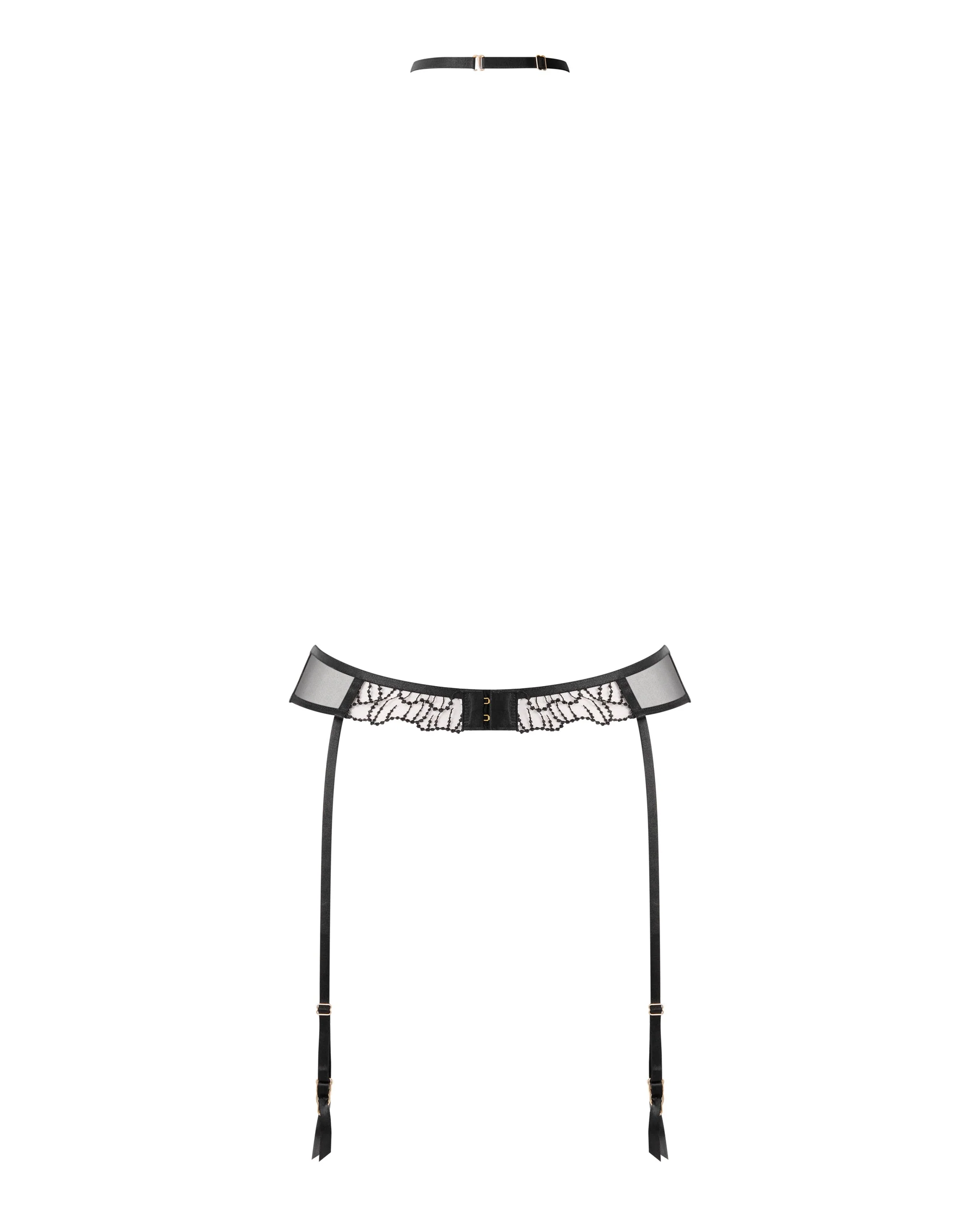 Amarosa Suspender Harness with Detachable Collar Black - Image 6