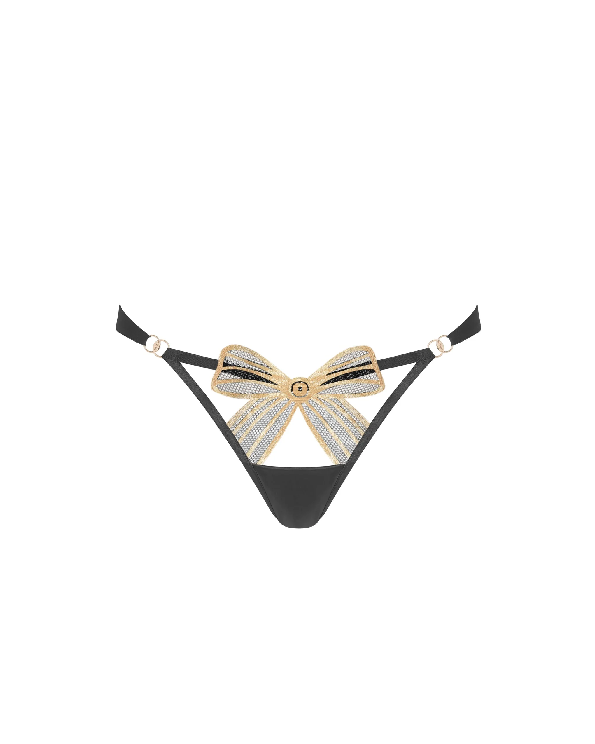 Annabel Open-Back Brief Black/Gold - Image 5