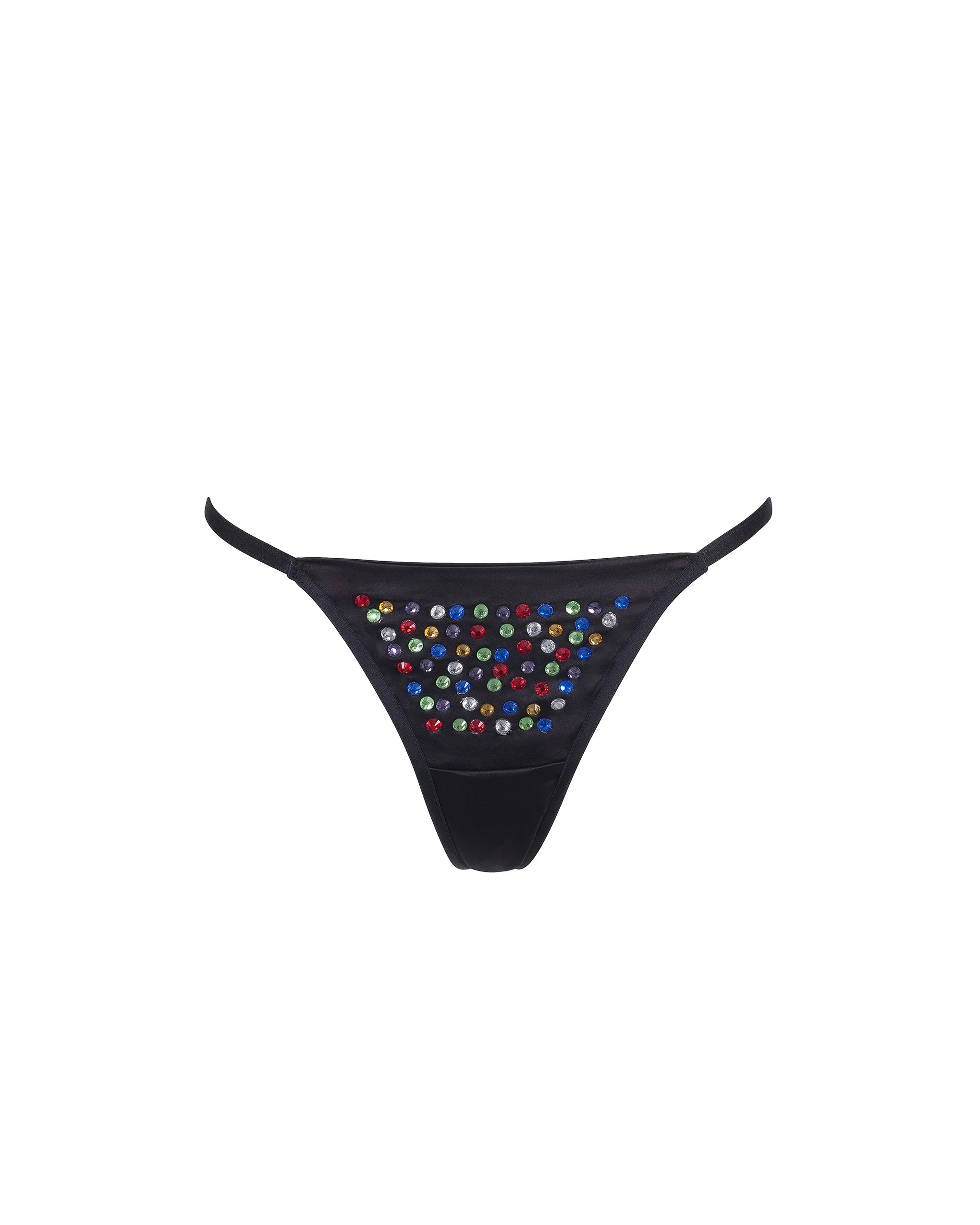 BB x Ashish Multicolour Diamante Satin Thong - Image 5