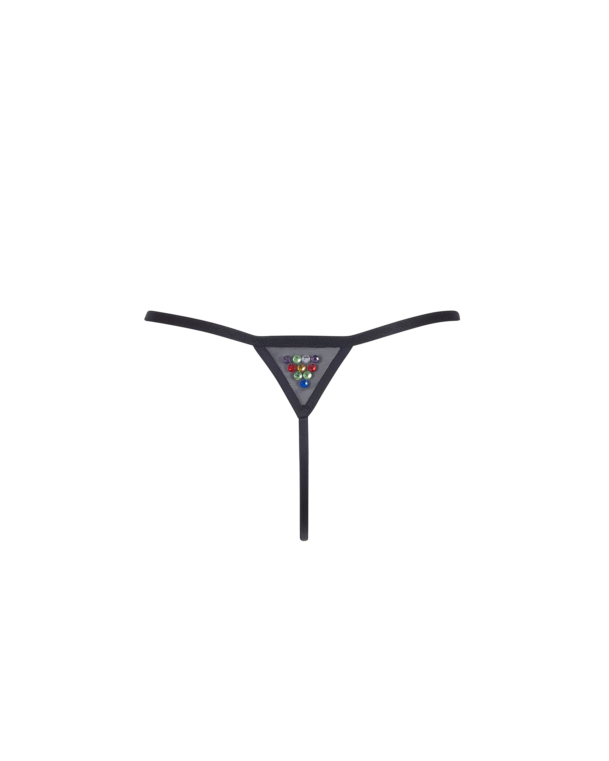 BB x Ashish Multicolour Diamante Satin Thong - Image 6