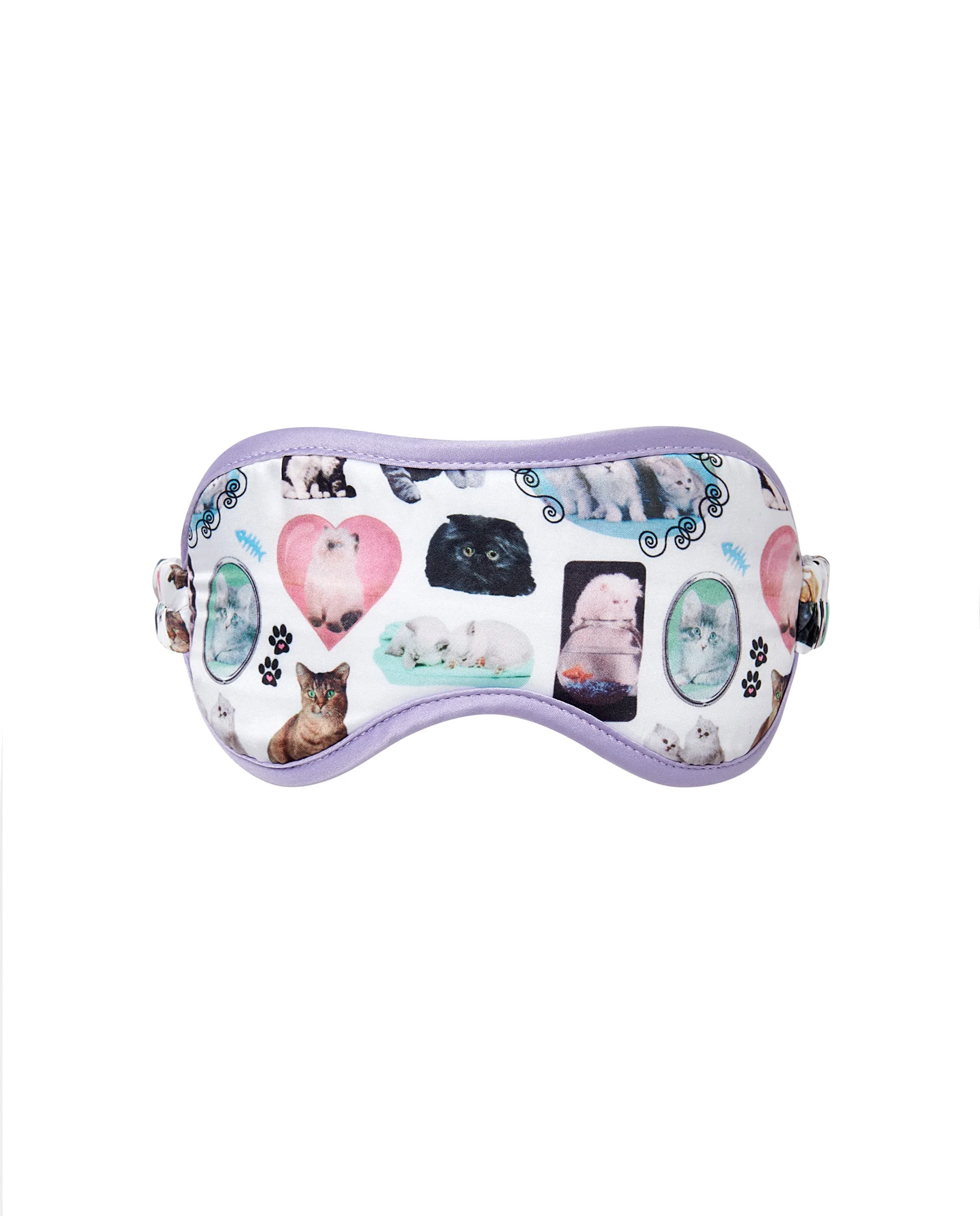 BB x Ashley Williams Kitten Print Luxury Satin Eye Mask - Image 4