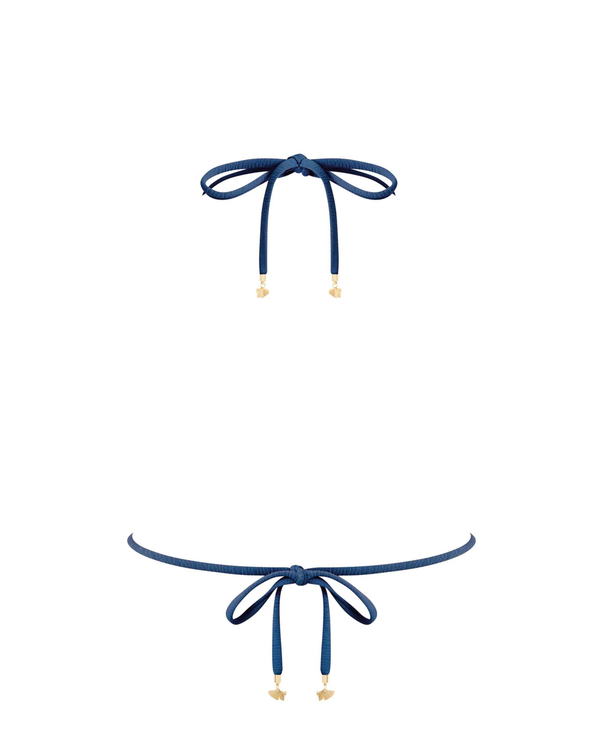 Cadiz Triangle Bikini Top Navy Peony - Image 6