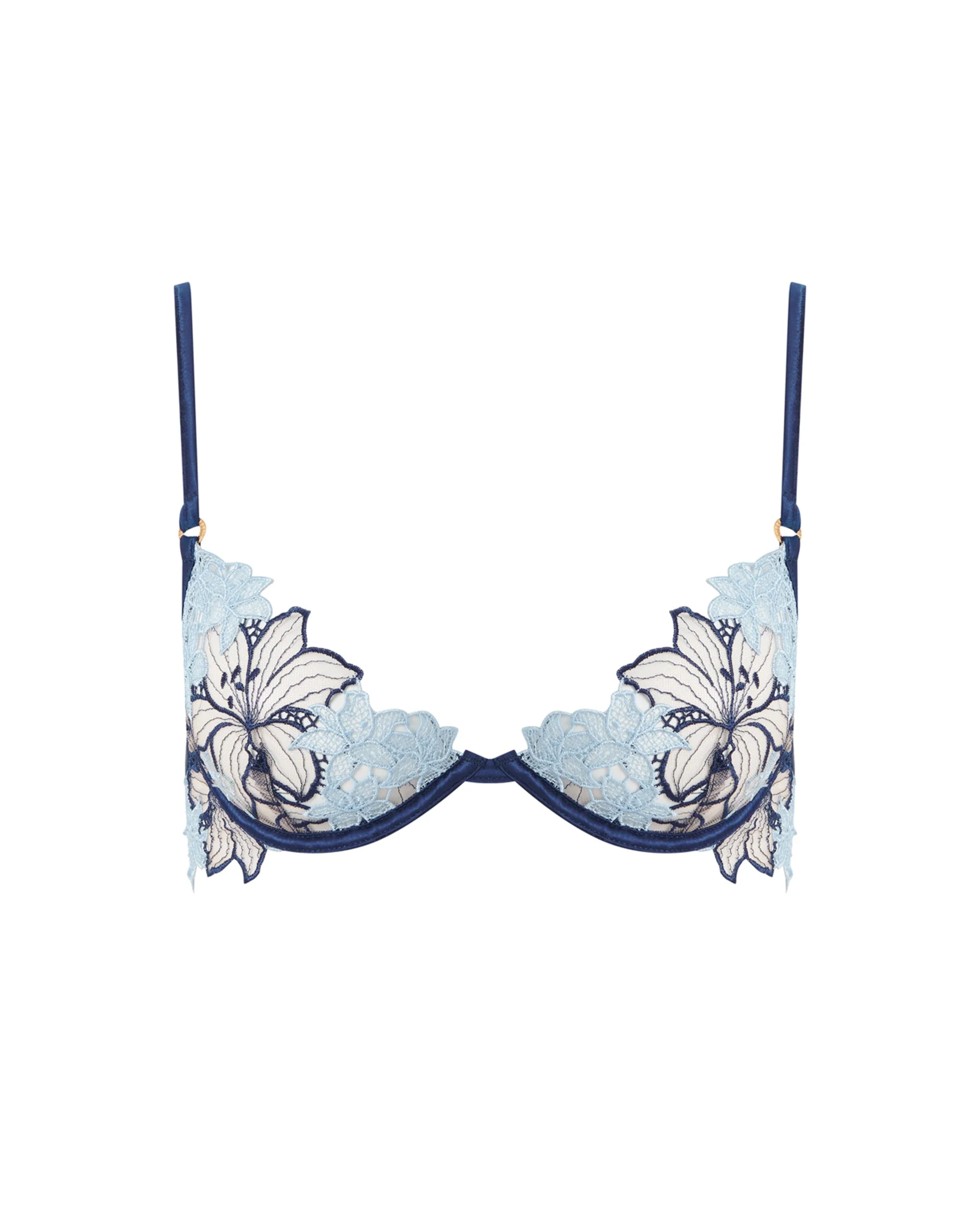 Calantha Floral Lace Bra Blue - Image 5