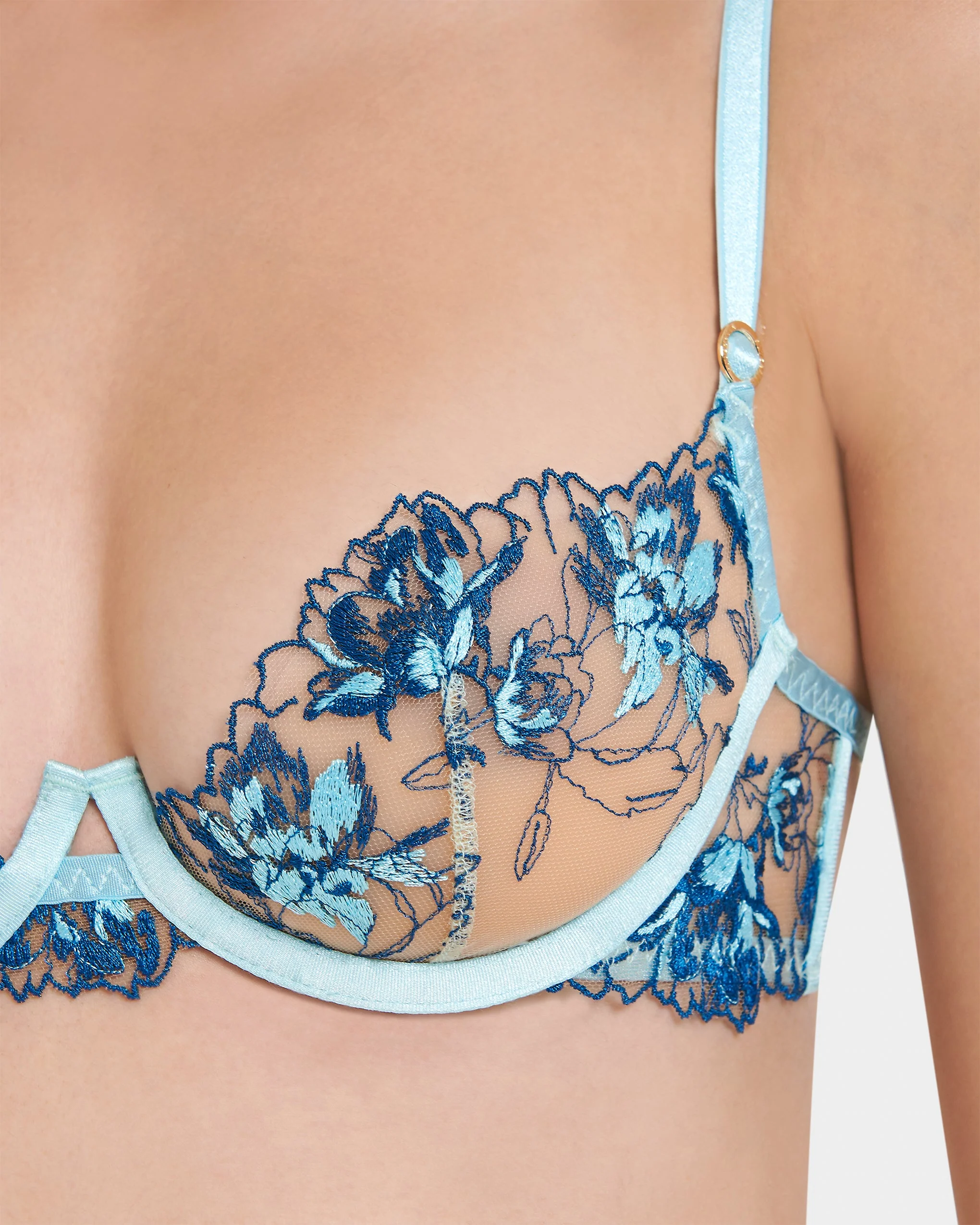 Calista Bra Blue Topaz/Sheer - Image 4