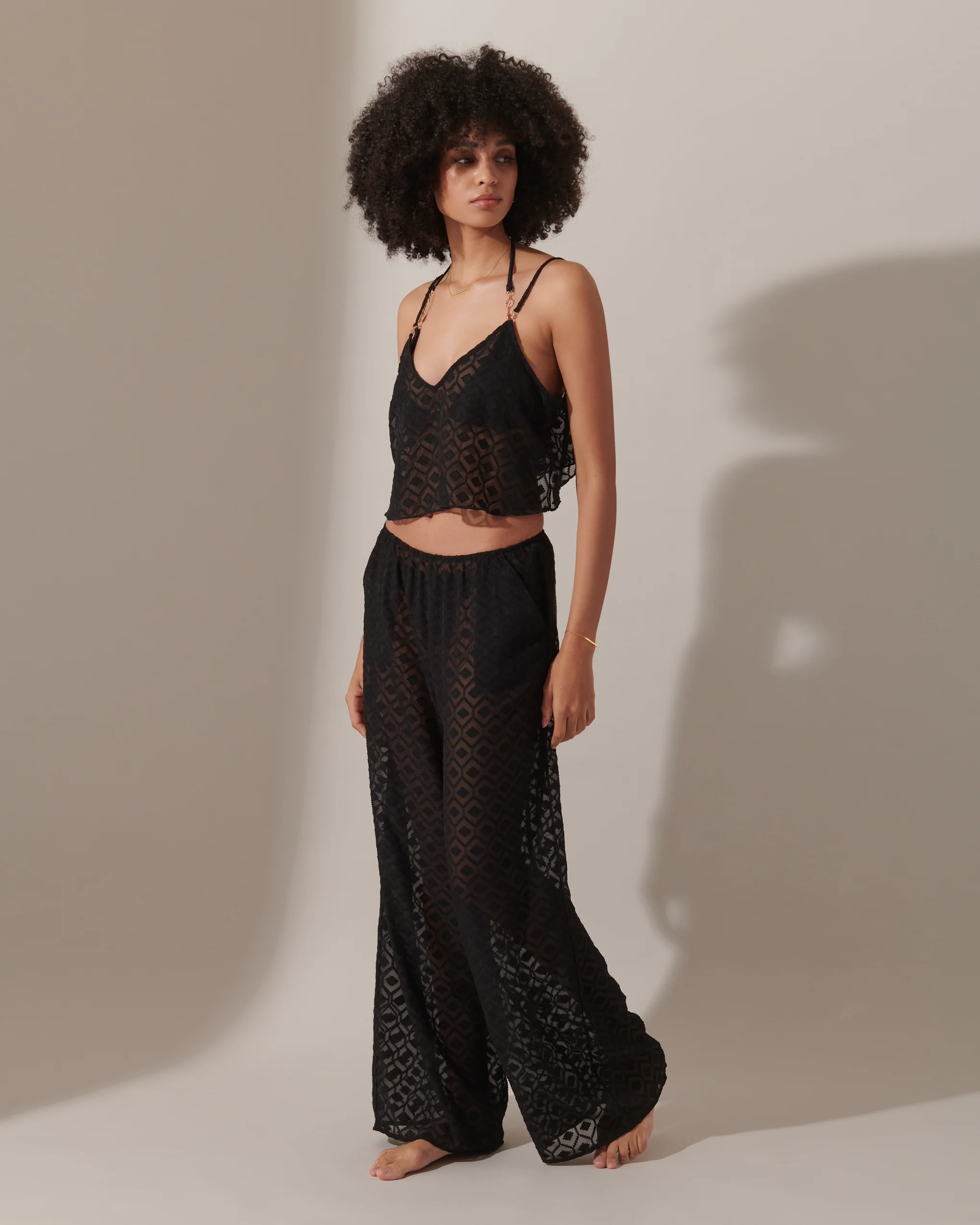 Cassat Cami & Trouser Set Black - Image 11
