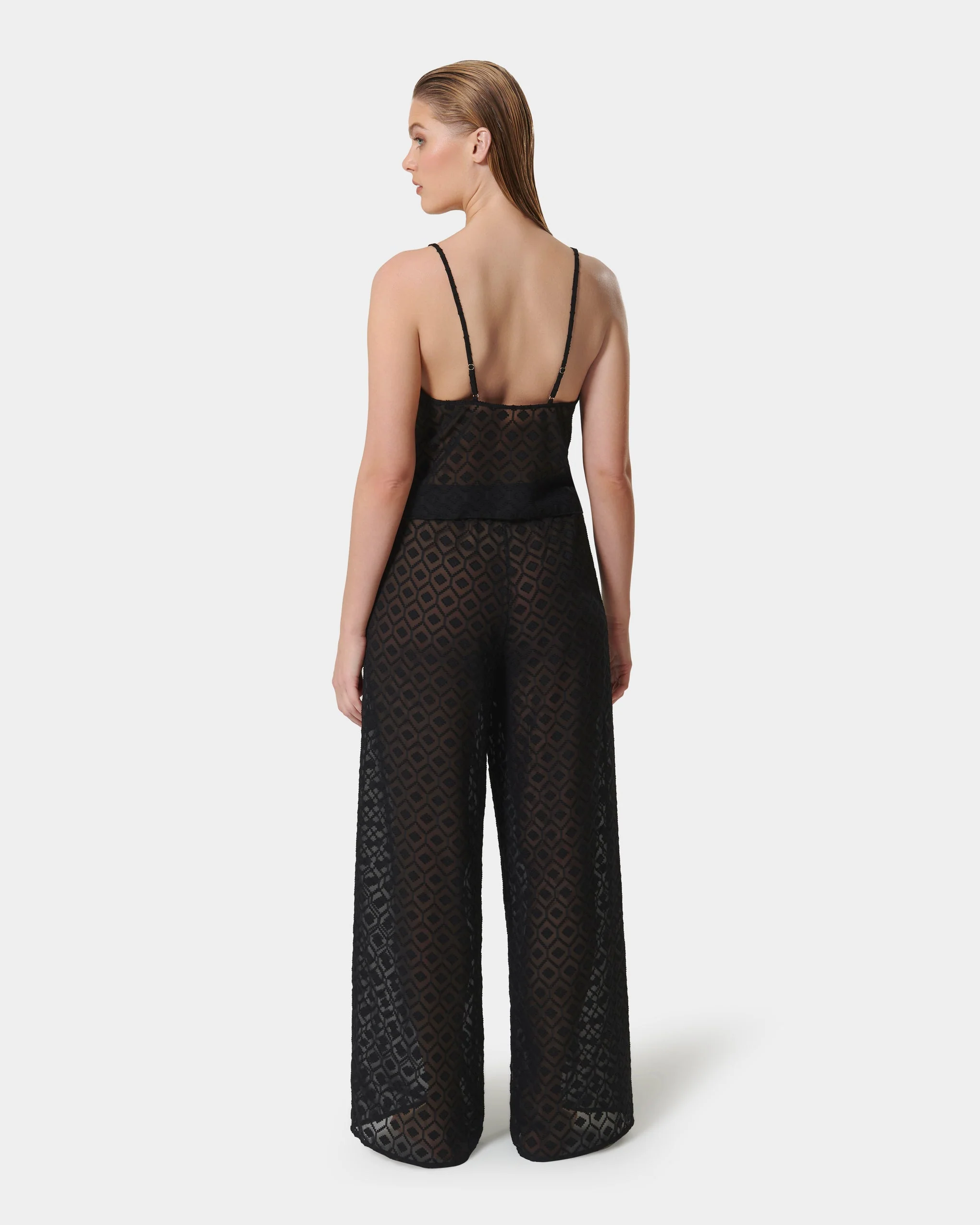 Cassat Cami & Trouser Set Black - Image 3
