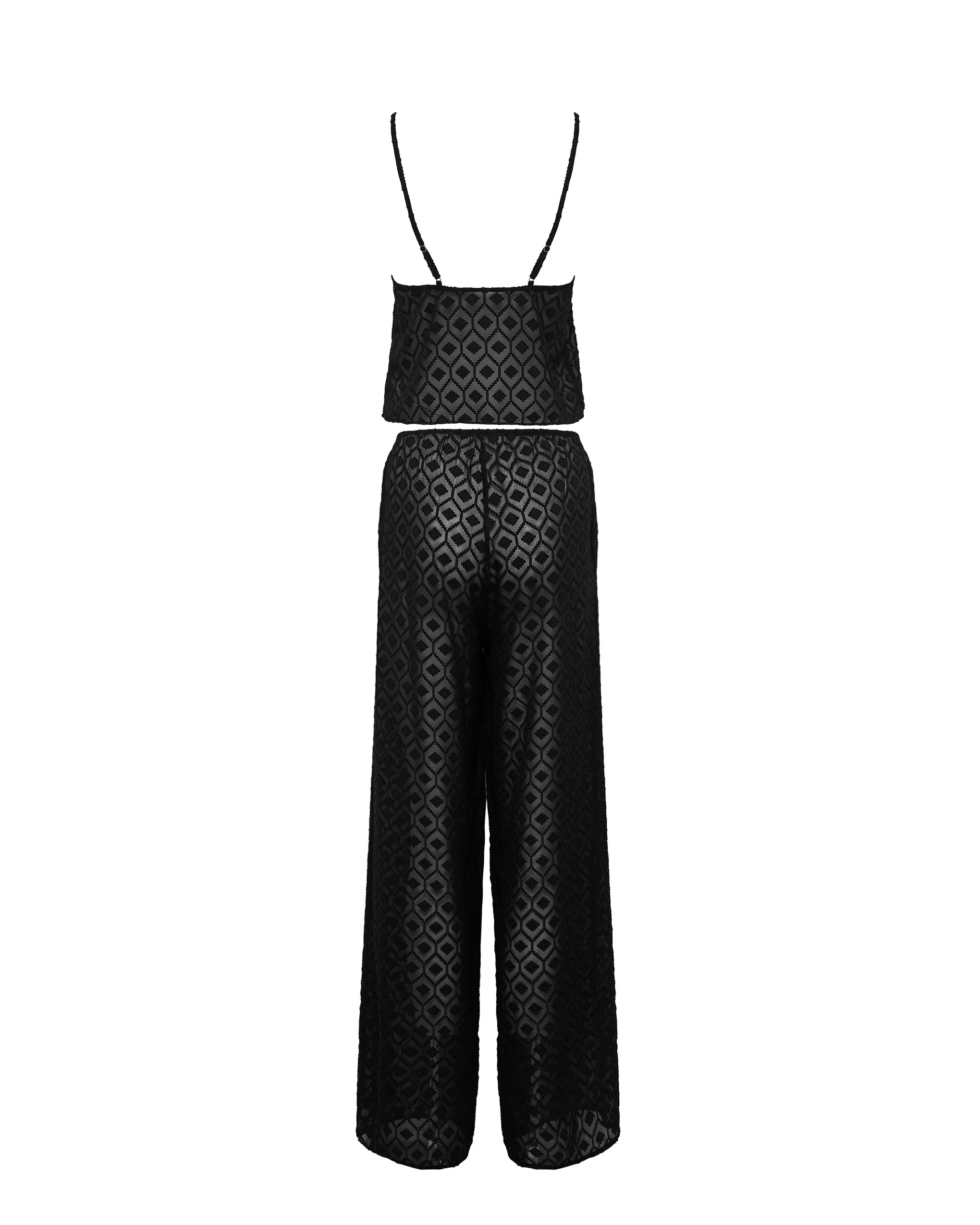 Cassat Cami & Trouser Set Black - Image 6