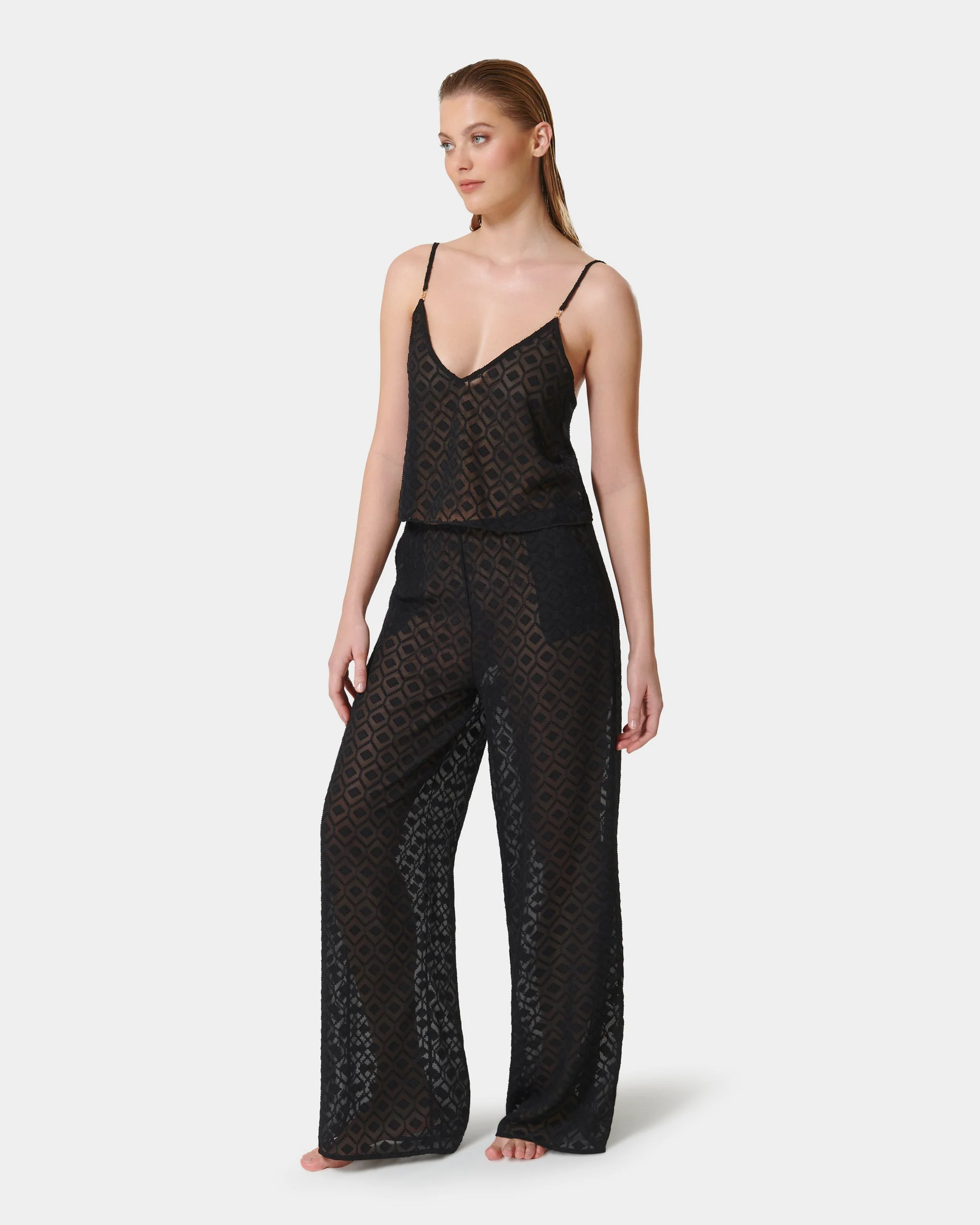 Cassat Cami & Trouser Set Black - Image 7