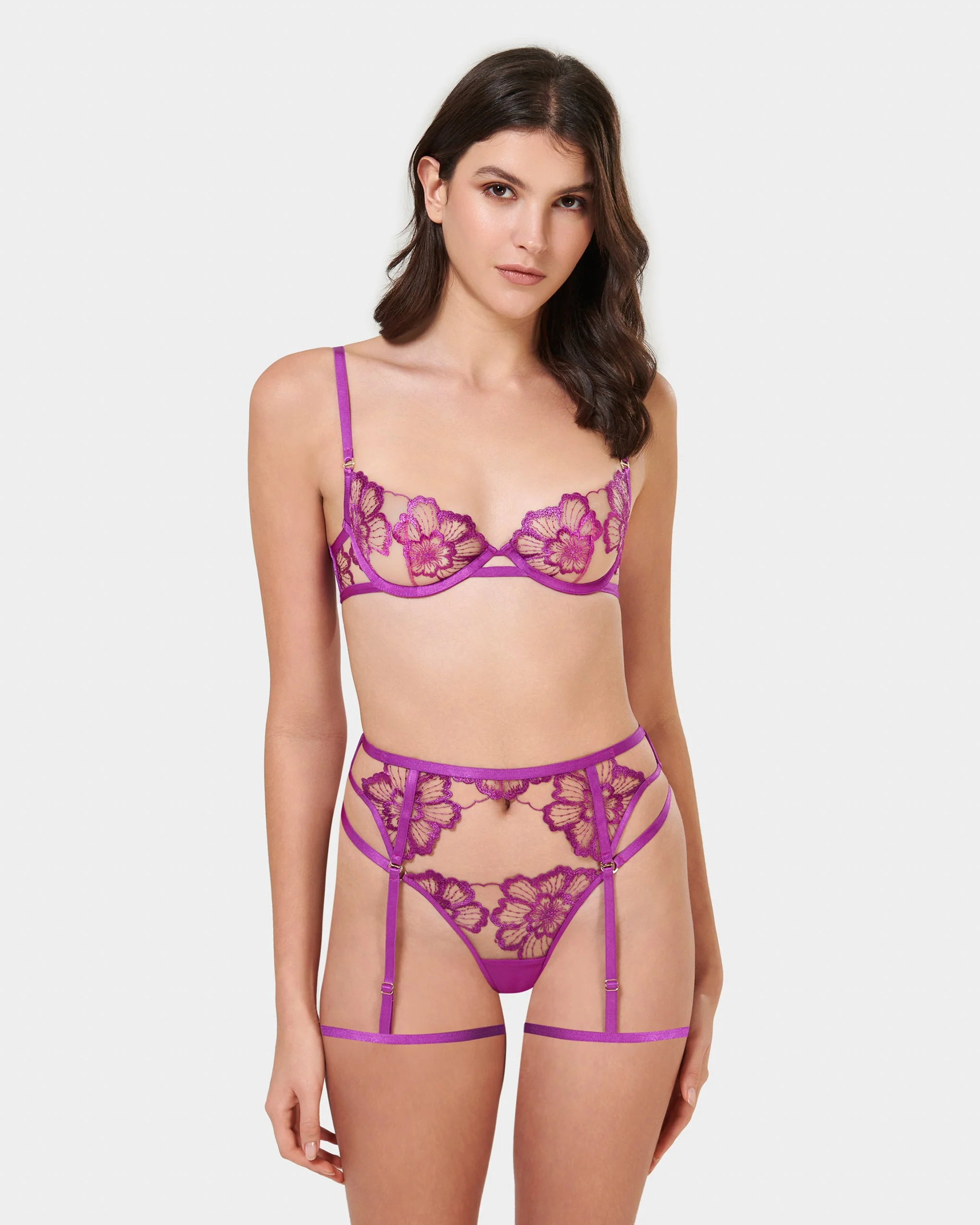 Catalina Bra Bright Violet/Sheer - Image 2