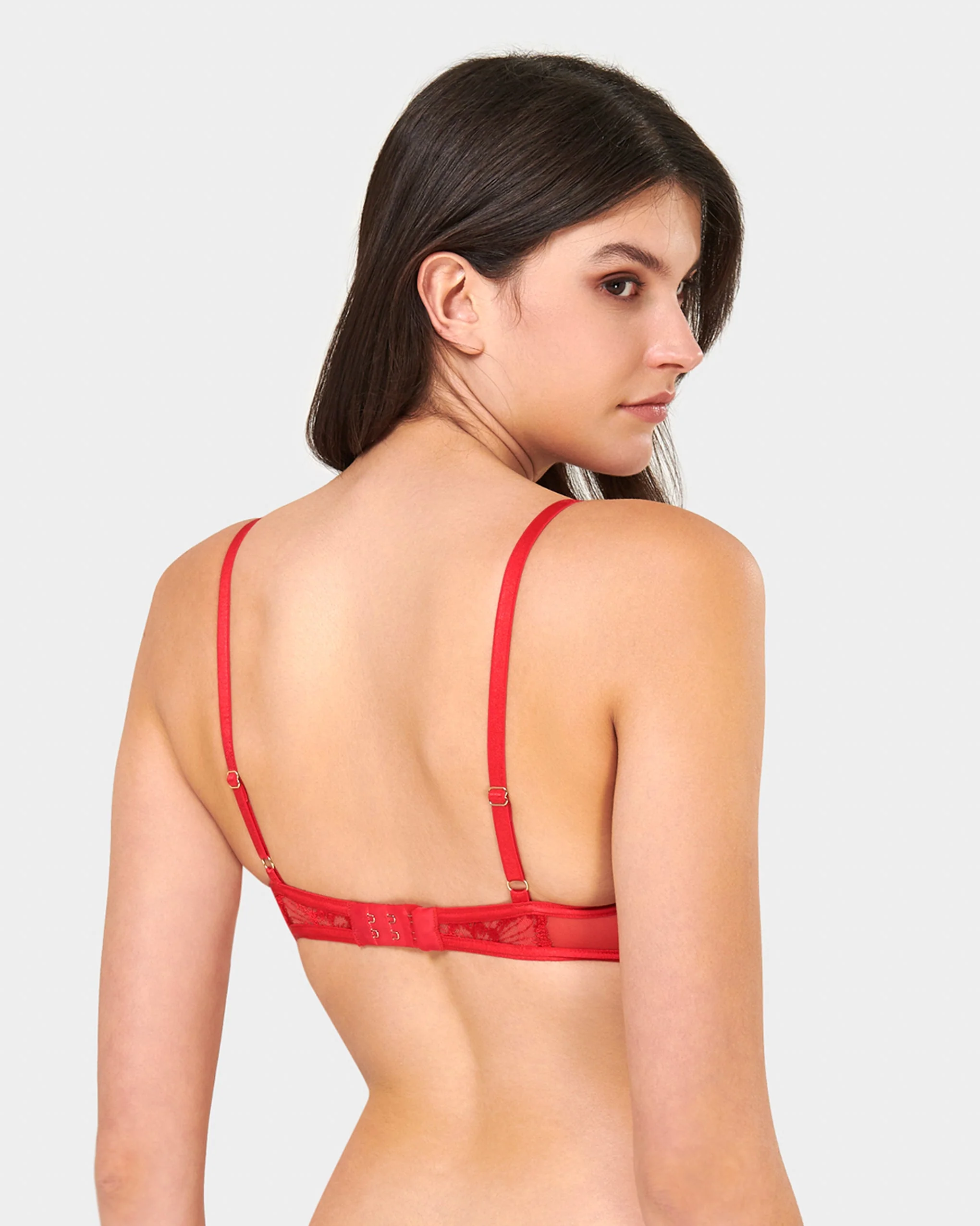Catalina Wired Bra Red/Sheer - Image 3