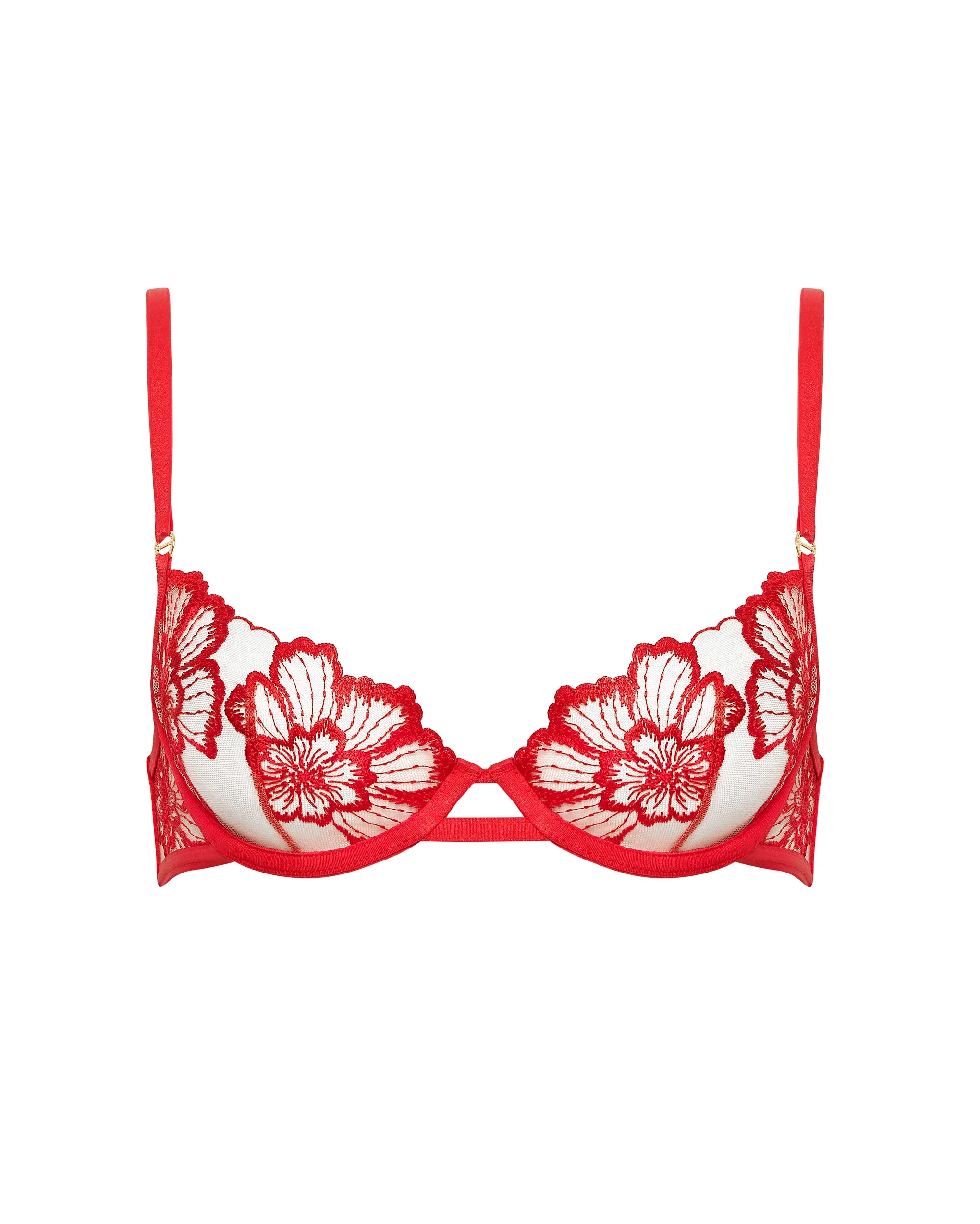 Catalina Wired Bra Red/Sheer - Image 5