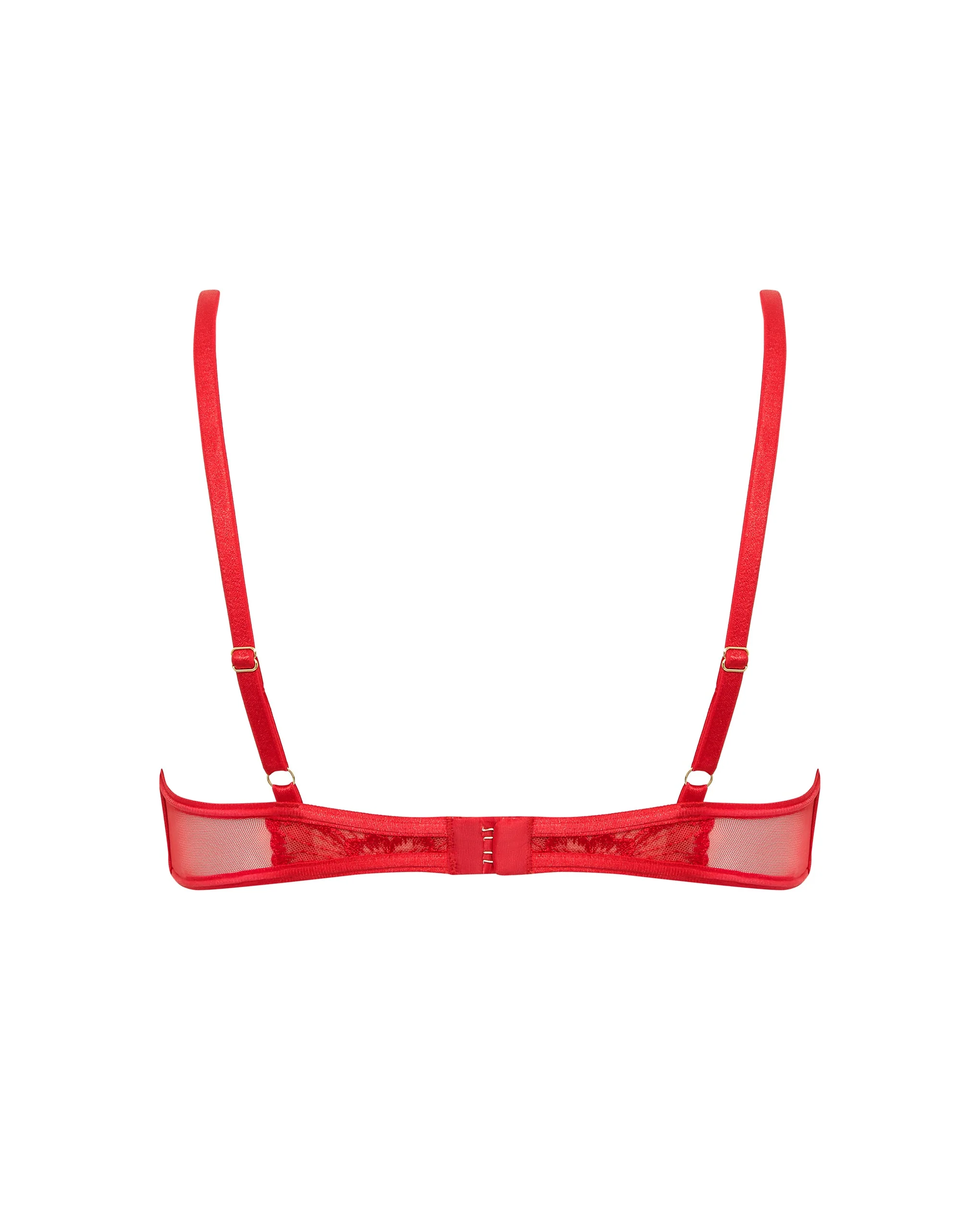 Catalina Wired Bra Red/Sheer - Image 6
