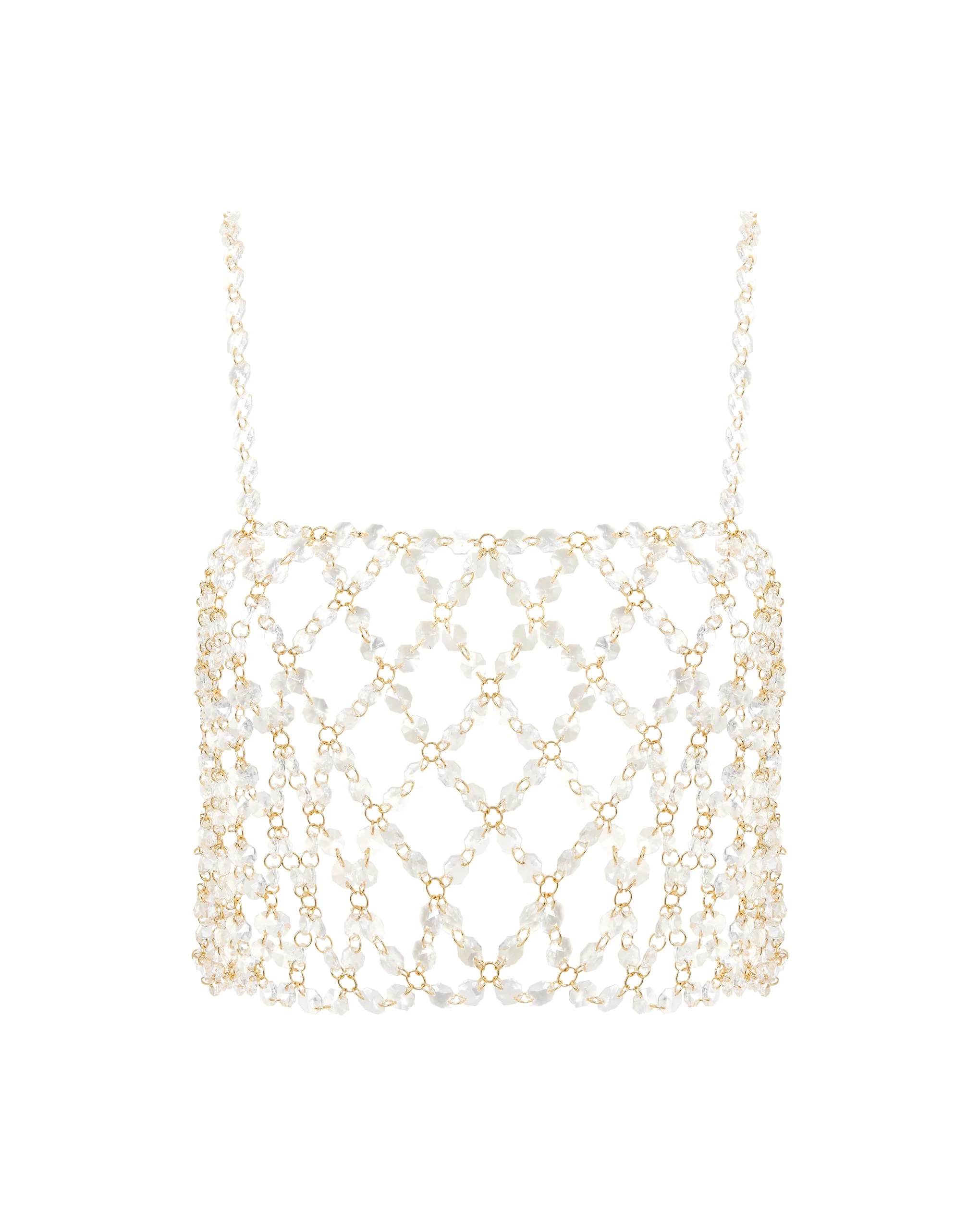 Crystal Cami Crop Top Clear - Image 5