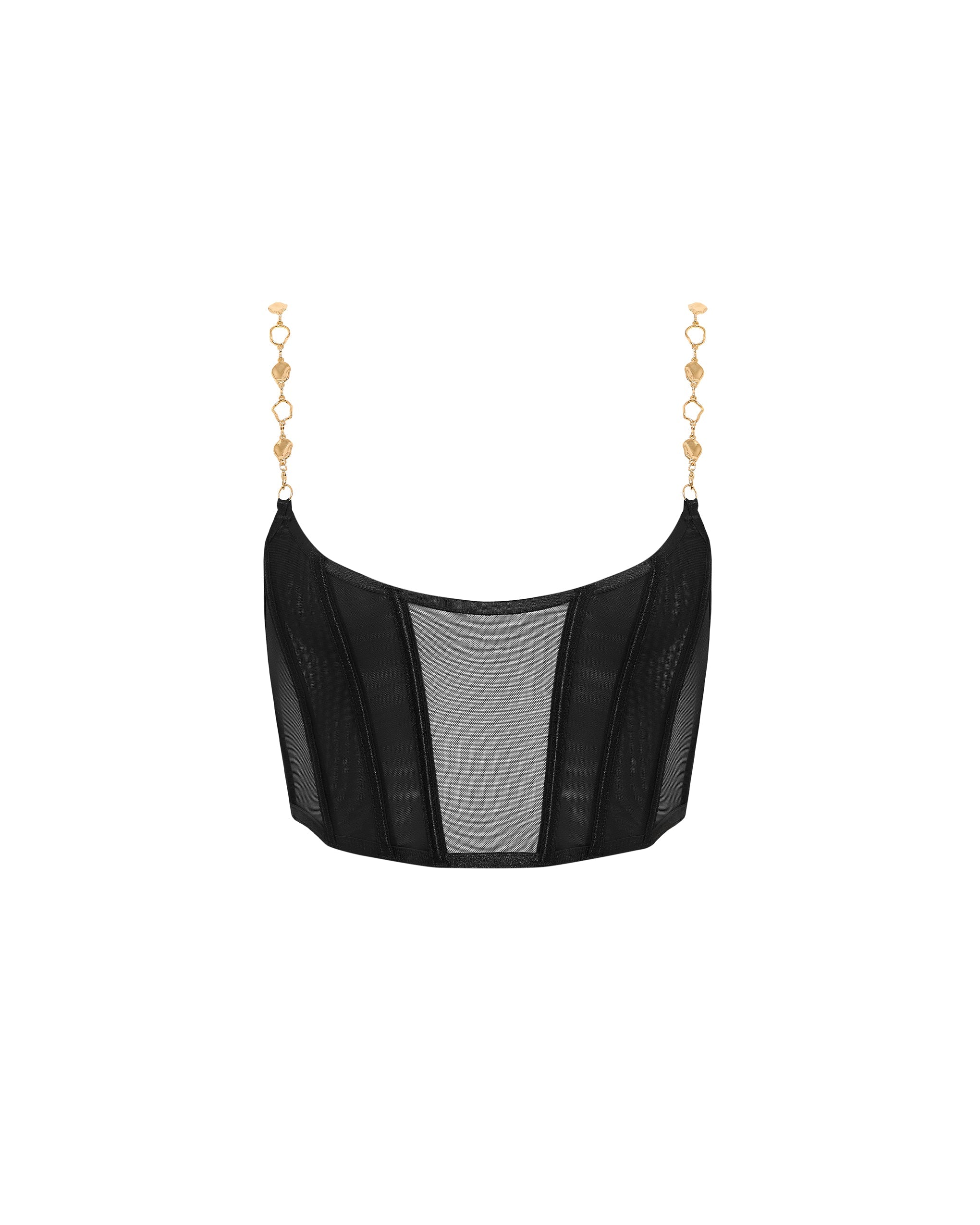 Emery Soft Bustier Black/Gold - Image 5
