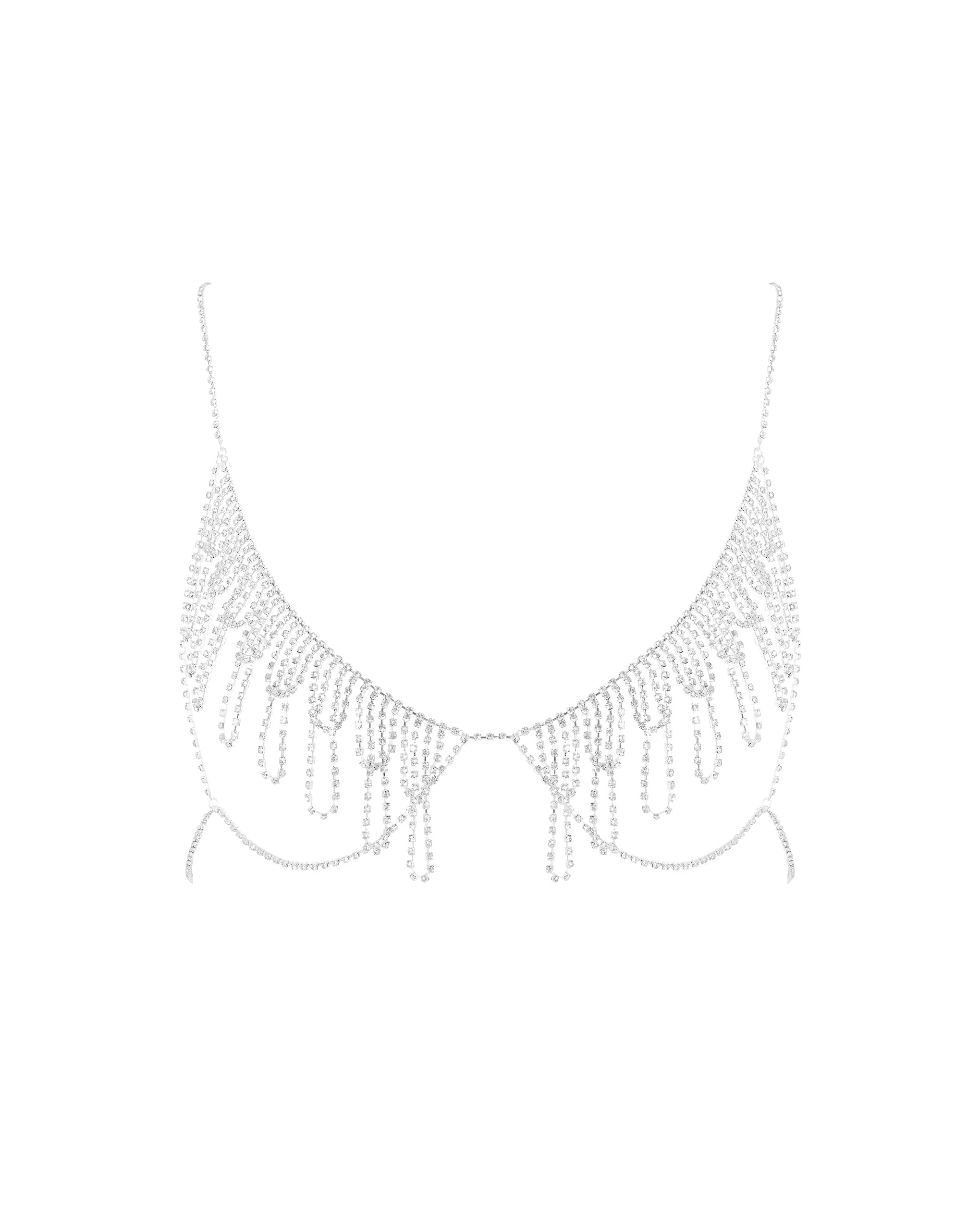 Estelle Open Diamante Bra Silver - Image 5