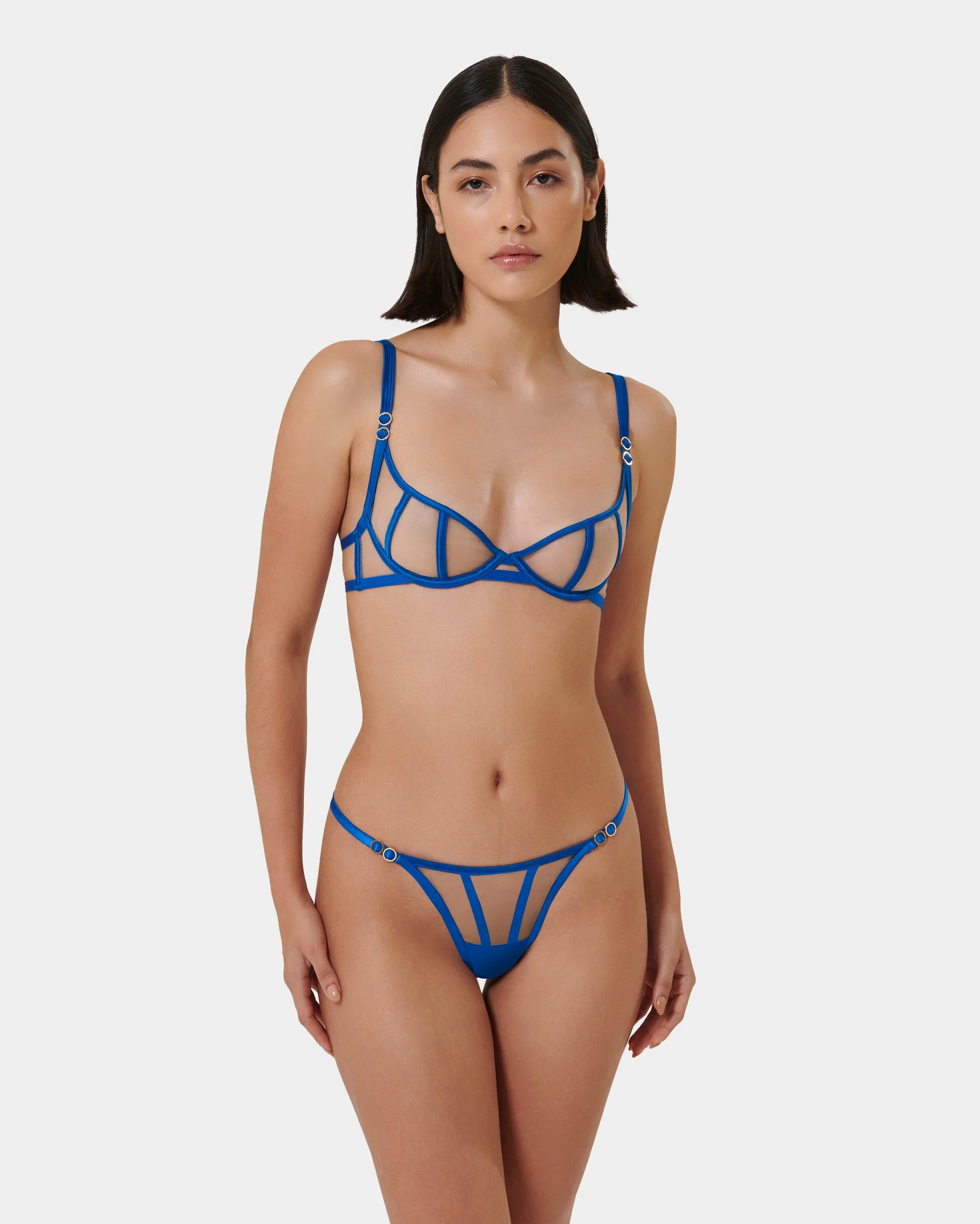 Etta Thong Egyptian Blue/Sheer - Image 2