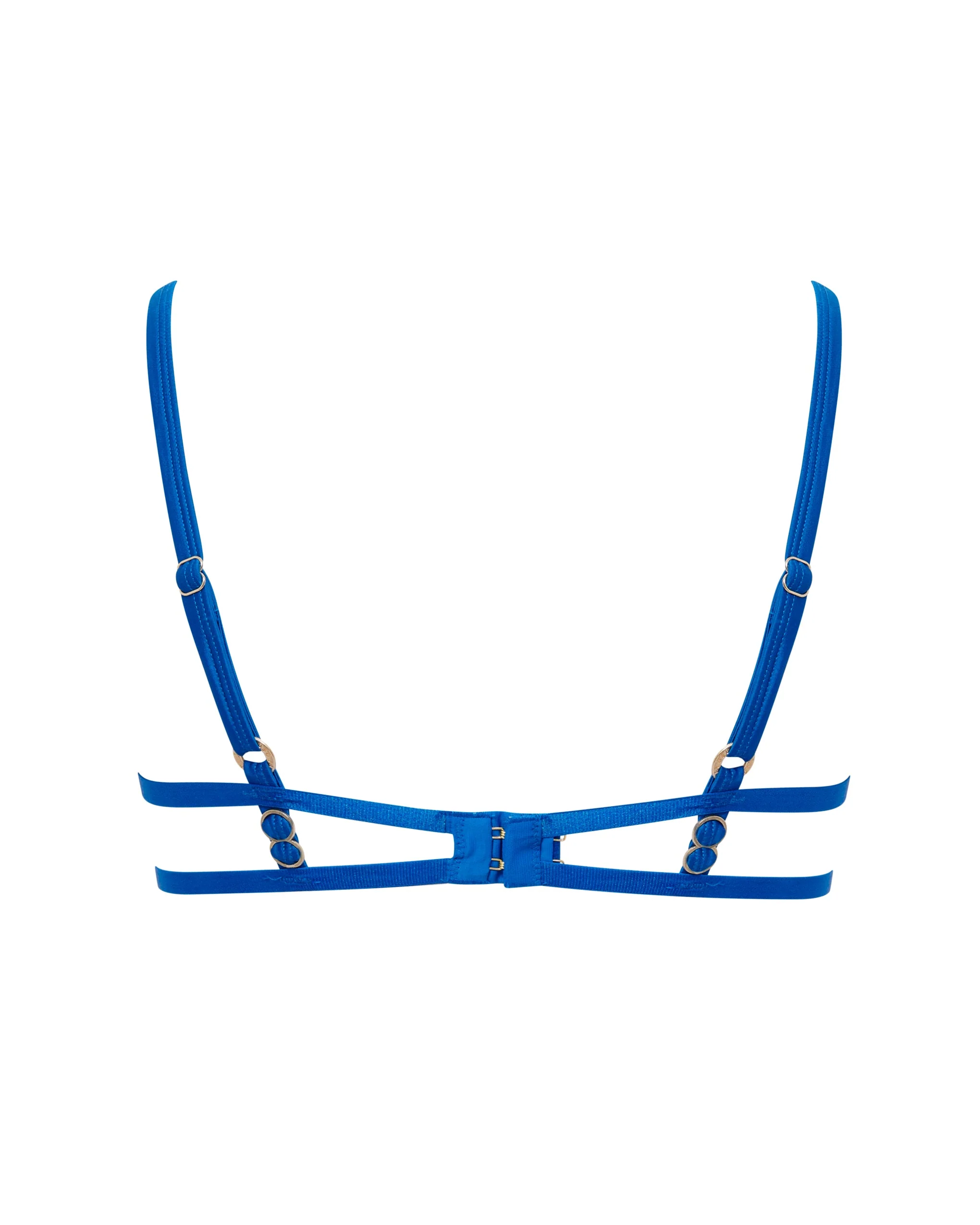 Etta Sheer Strappy Bra Blue - Image 6