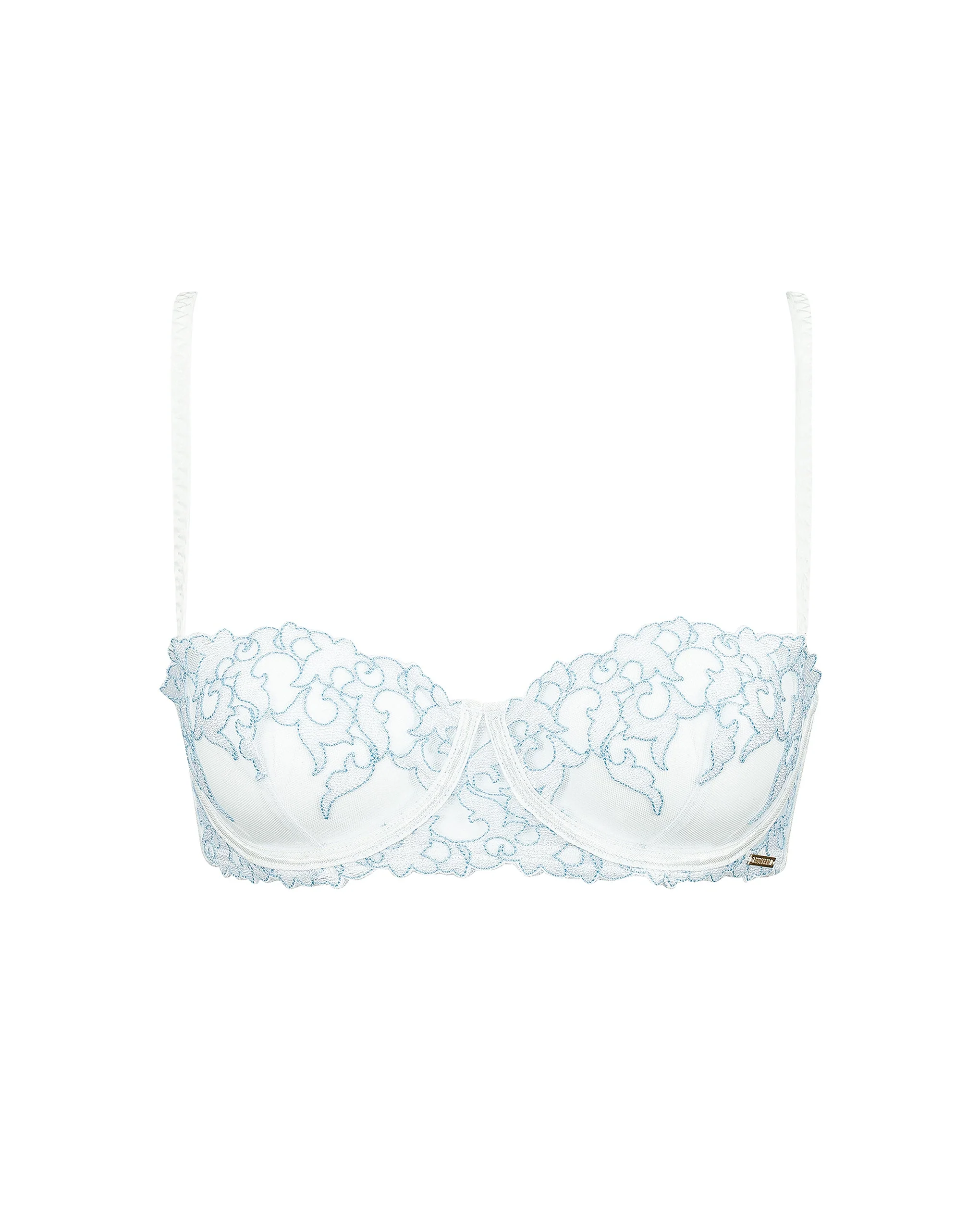 Gabriella Balcony Bra White/Blue Topaz - Image 5