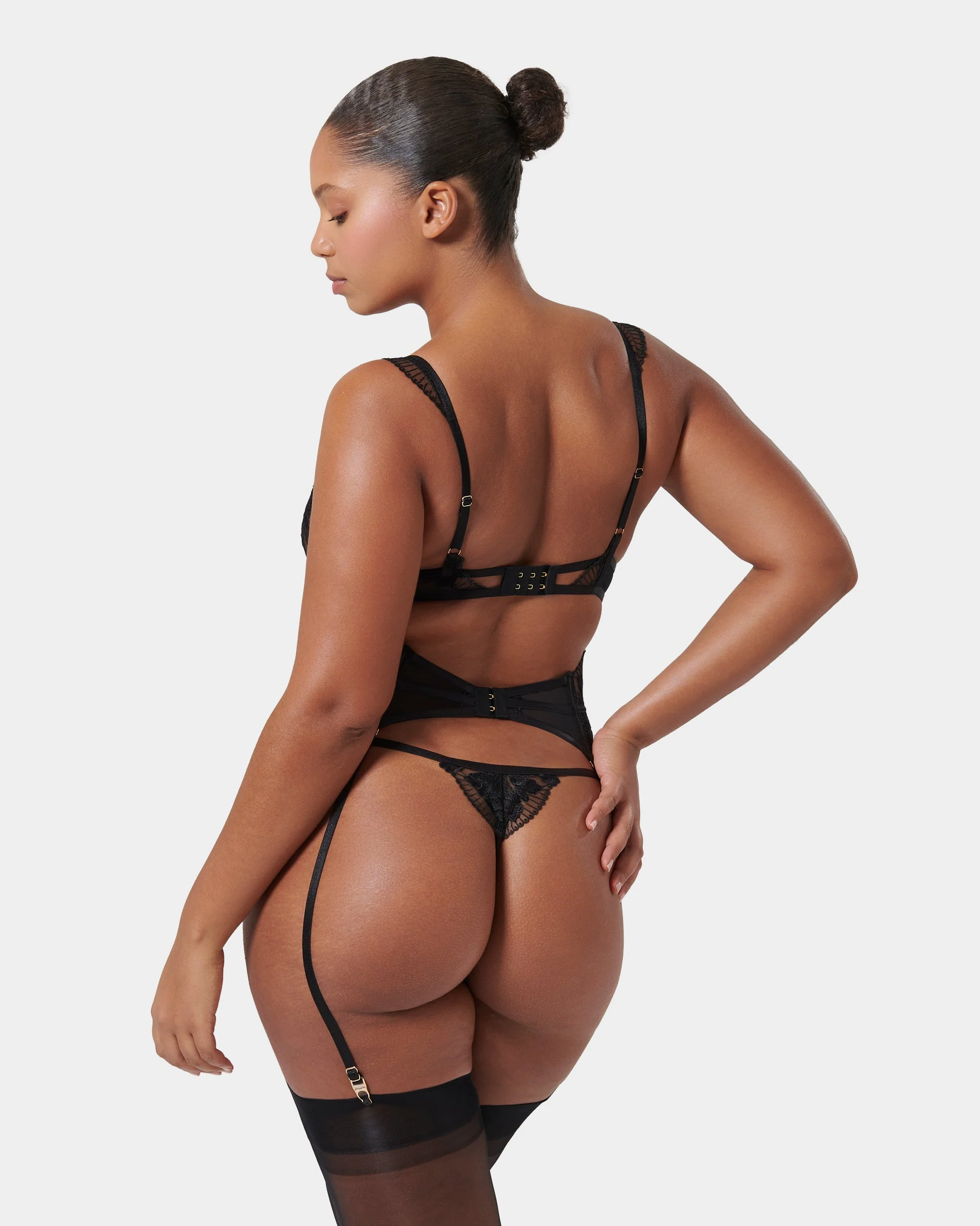 Gabriella Detachable Waspie Suspender Black - Image 11