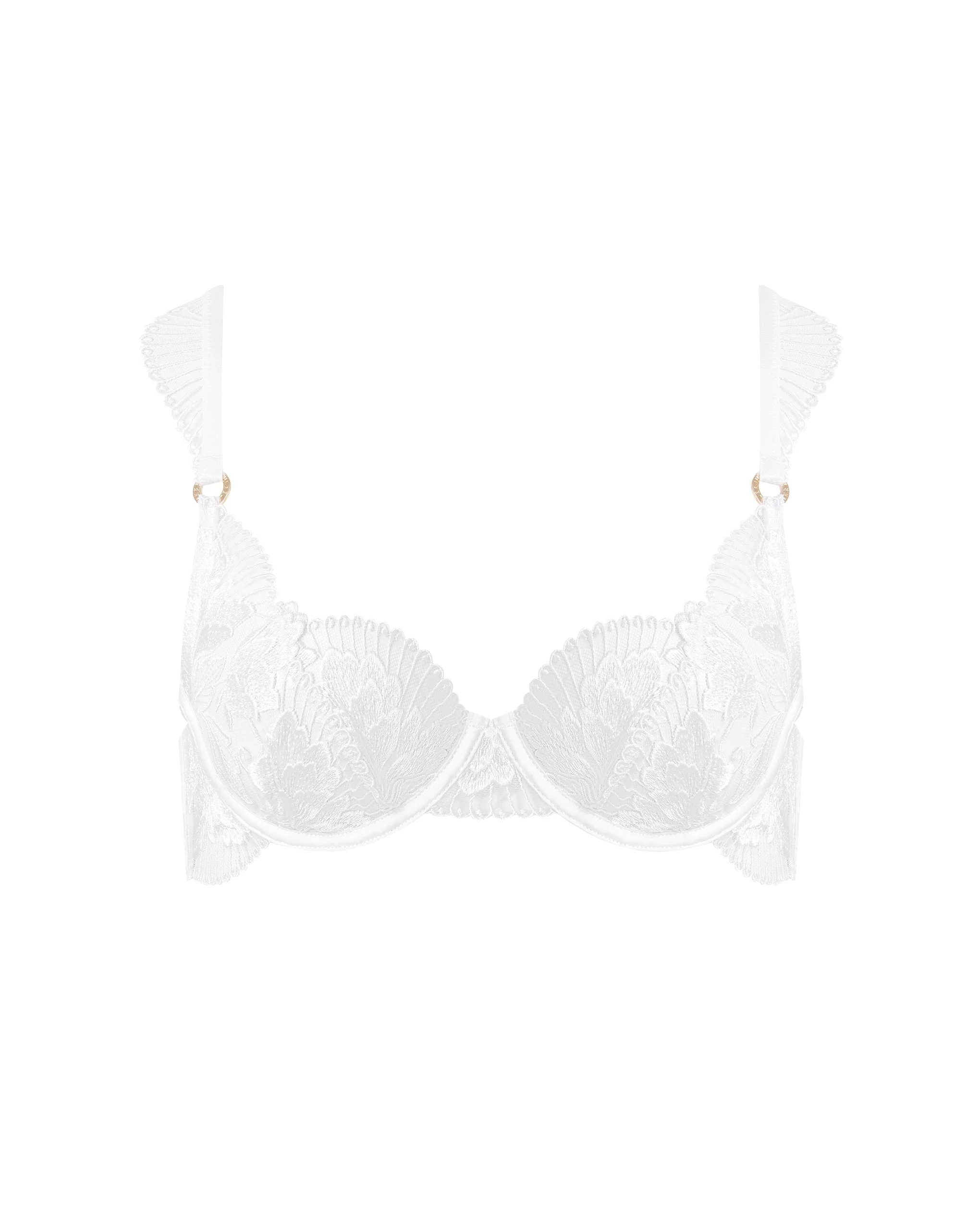 Gabriella Floral Embroidered Bra White - Image 5