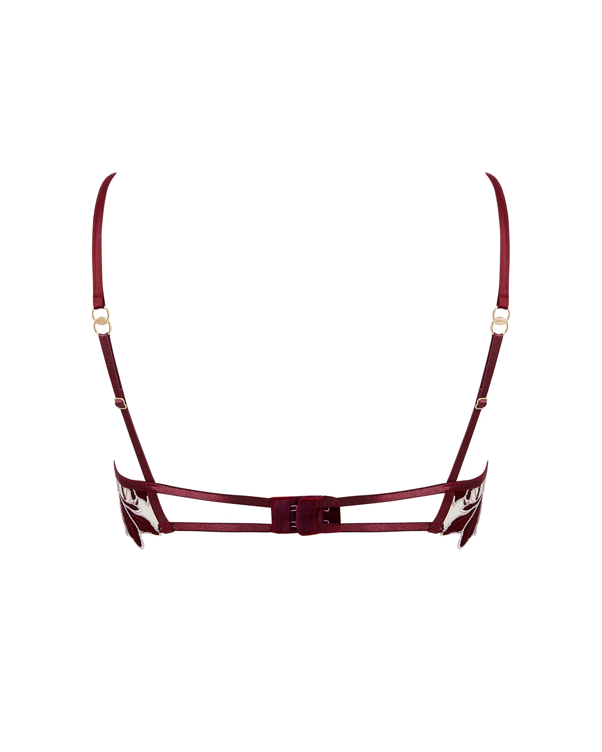 Geneva Embroidered Longline Bra Cherry - Image 6