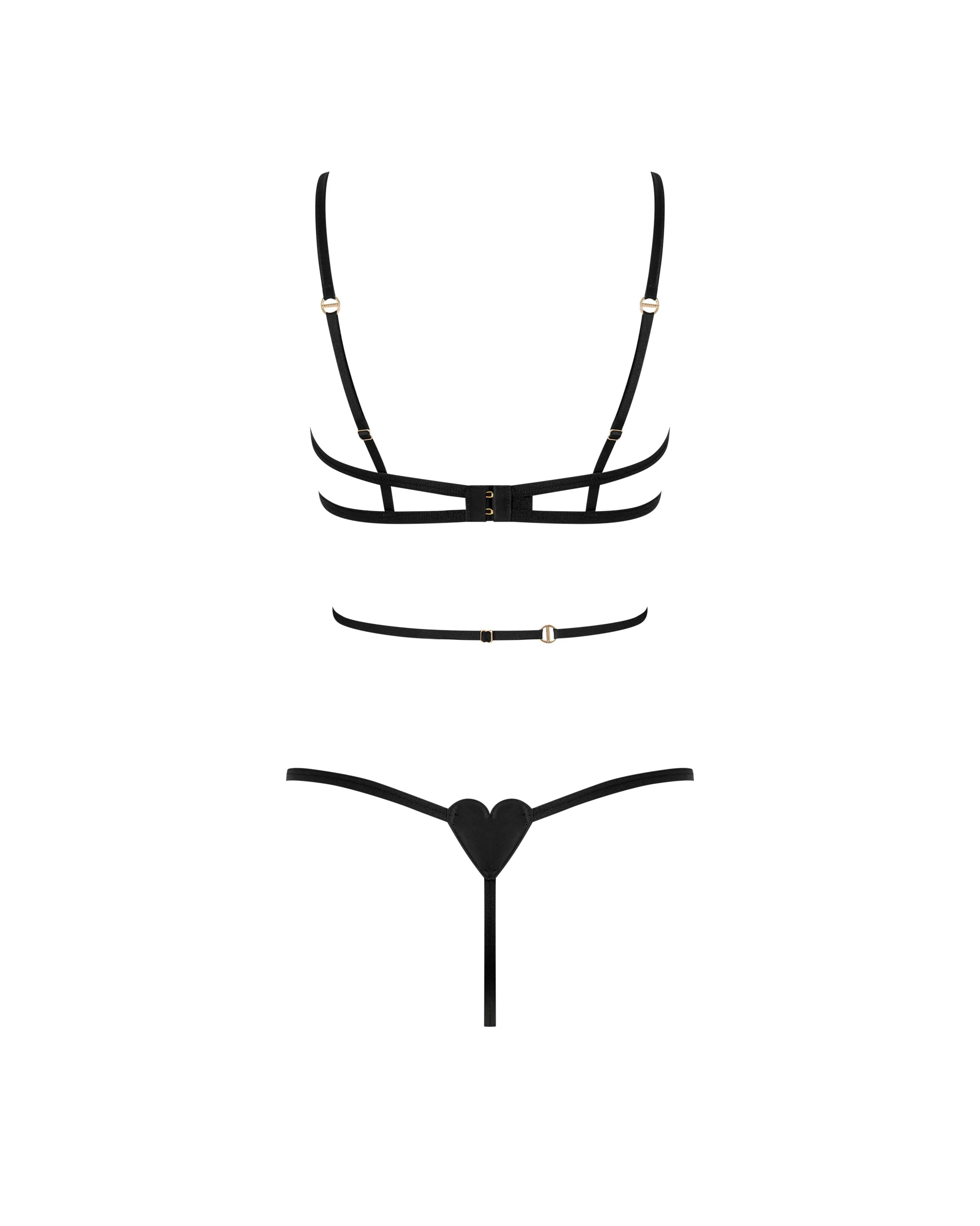 Gia Open Heart Bodysuit Black - Image 6