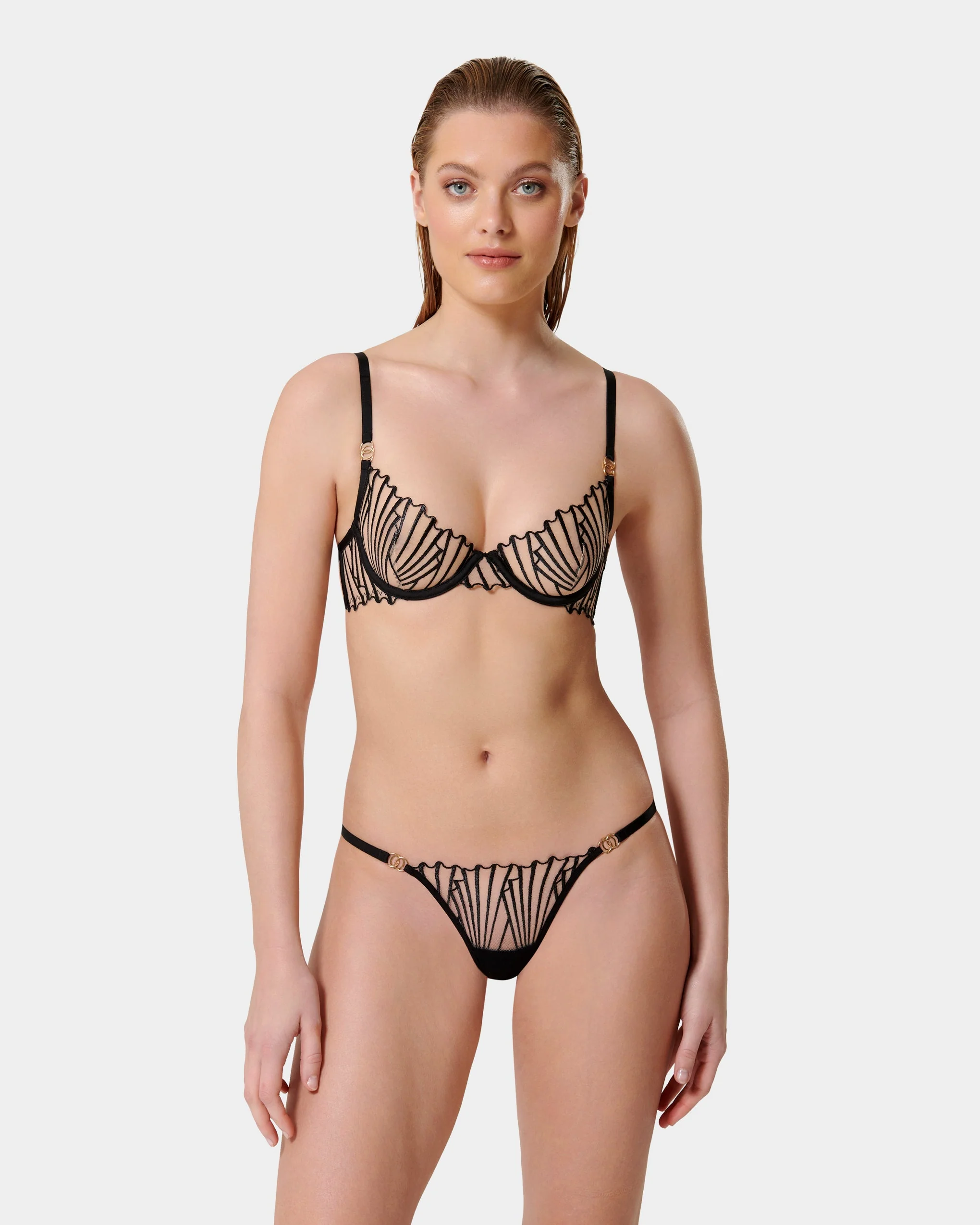 Goya Wired Bra Black/Sheer - Image 11