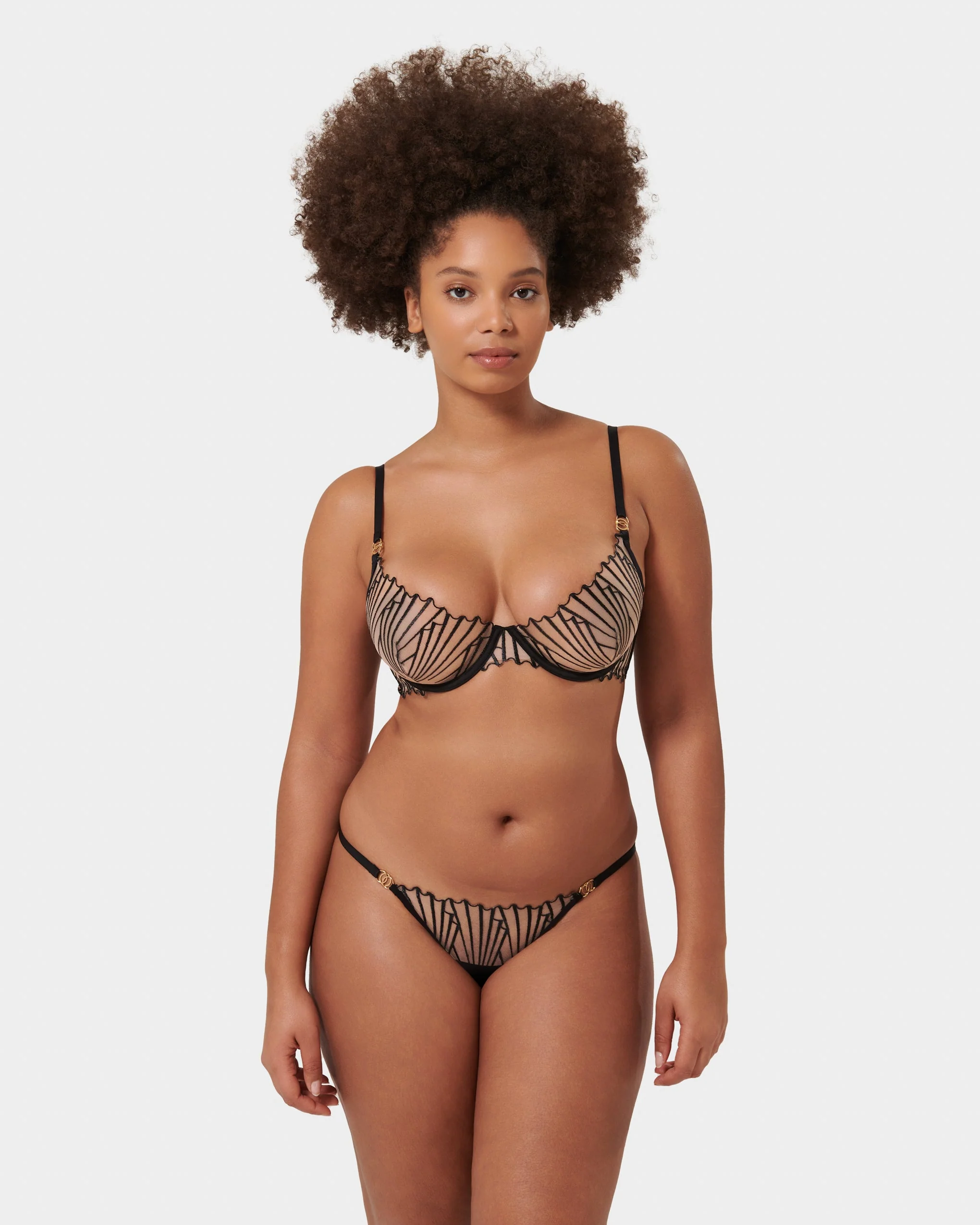 Goya Wired Bra Black/Sheer - Image 2