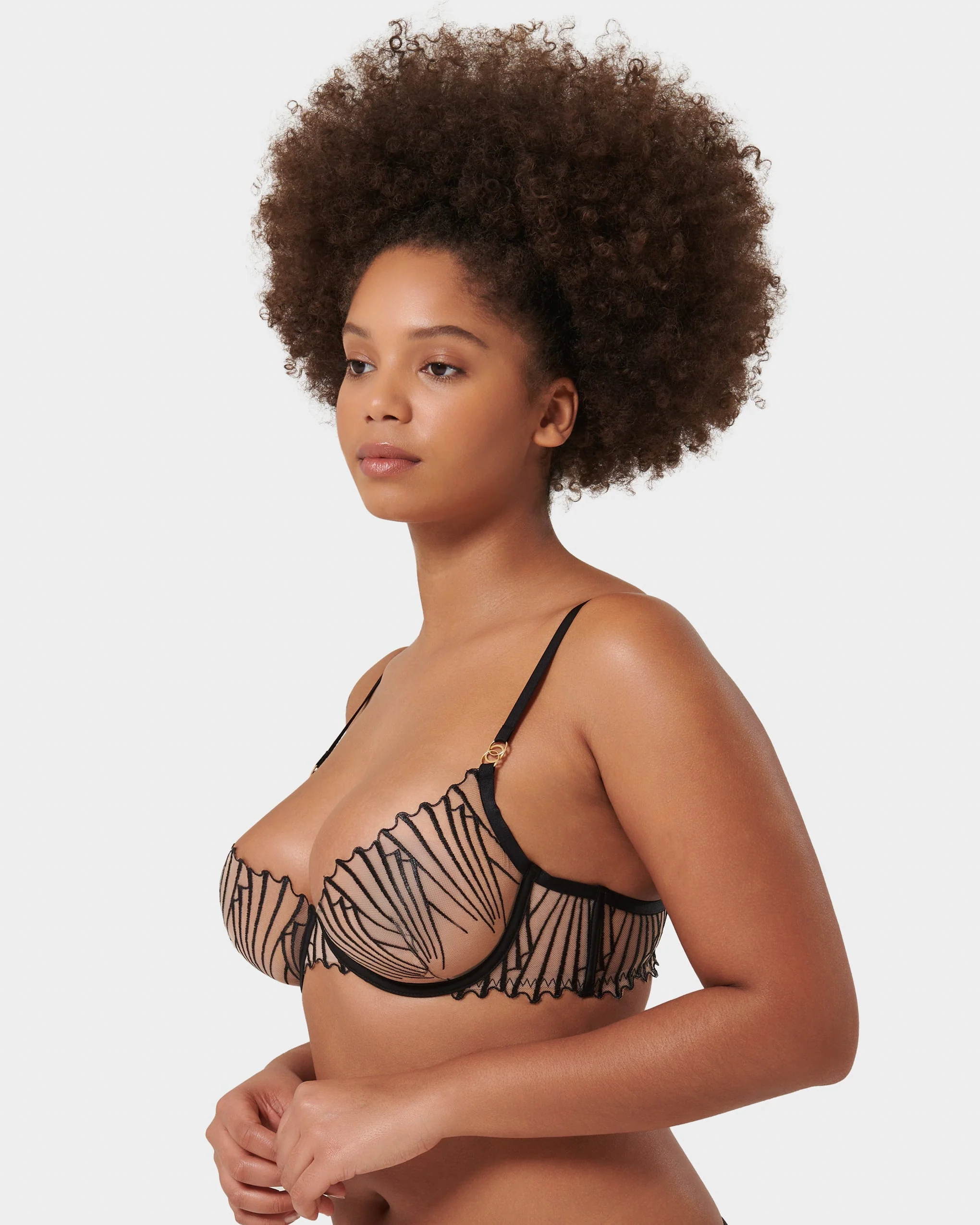 Goya Wired Bra Black/Sheer - Image 7