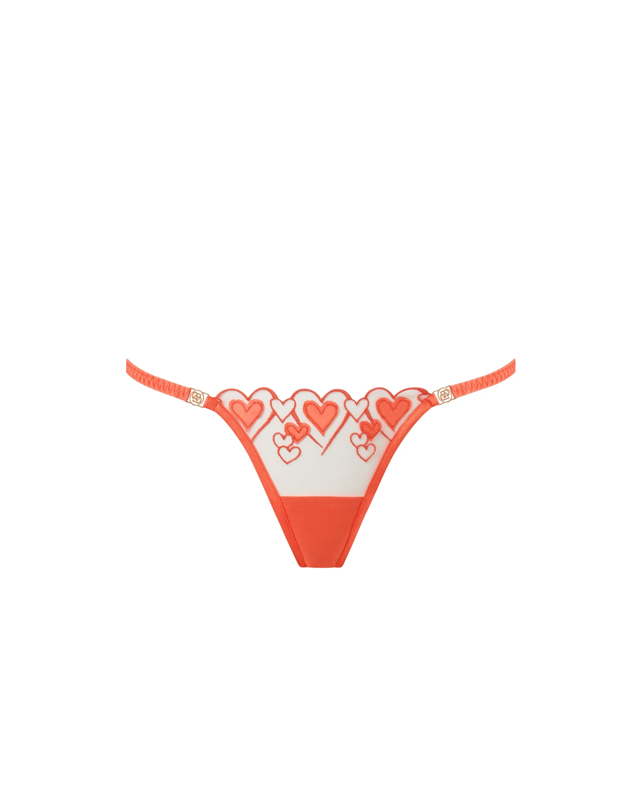 Harlow Open Back Heart Thong Coral - Image 5