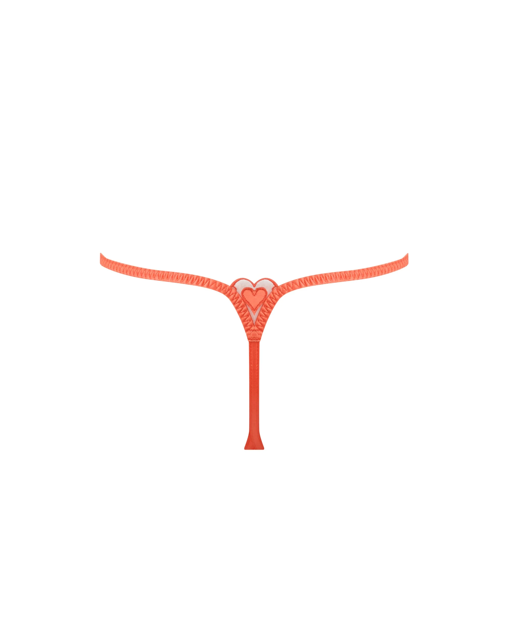 Harlow Open Back Heart Thong Coral - Image 6