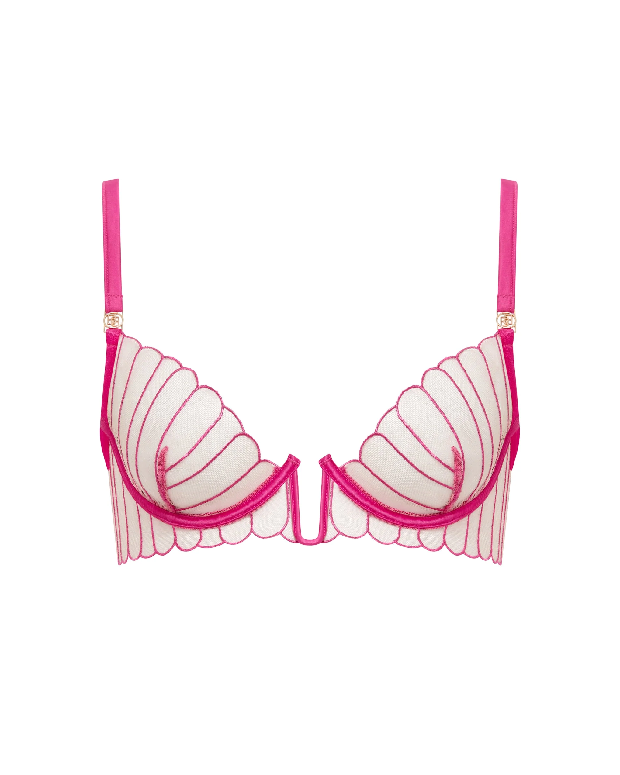 Imogen Embroidered Sheer Bra Pink - Image 5
