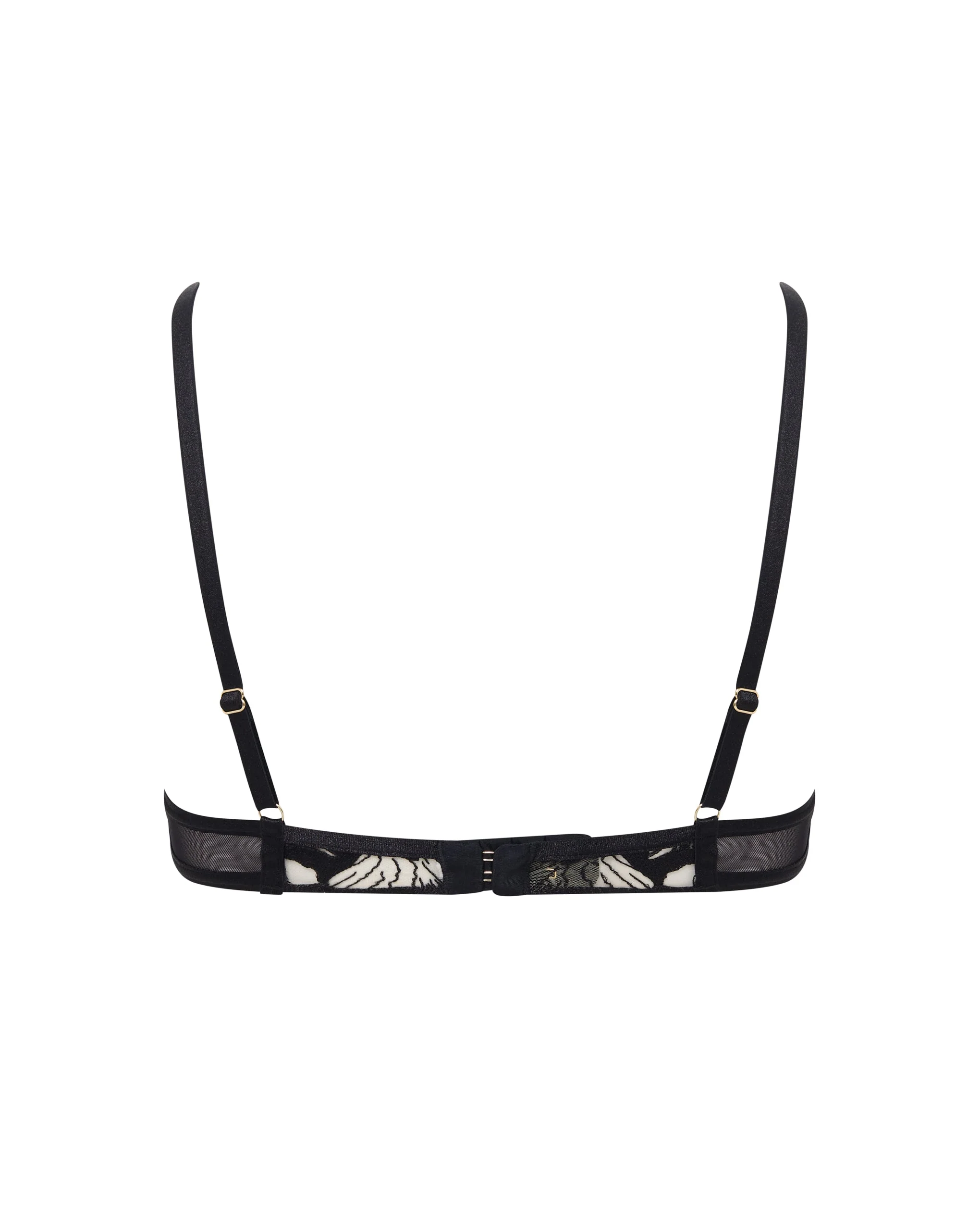 Kalmia Floral Embroidered Bra Black - Image 6