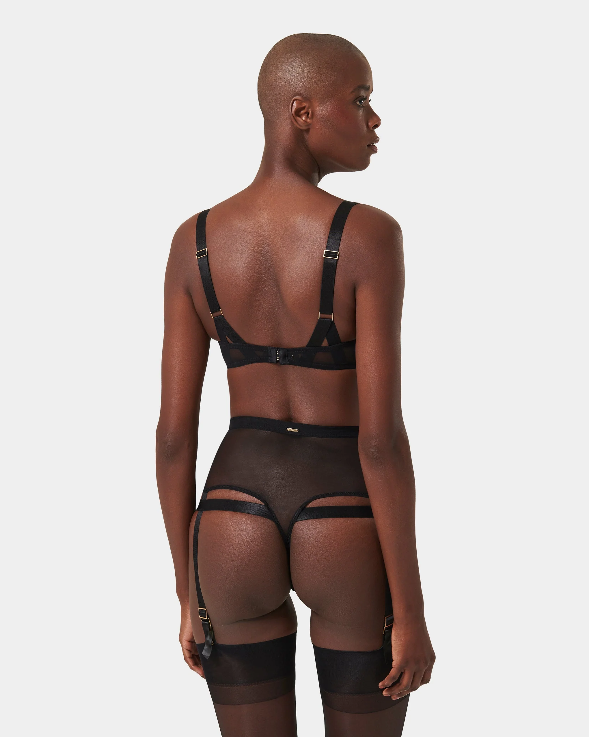 Karolina Suspender Thong in Black - Image 8