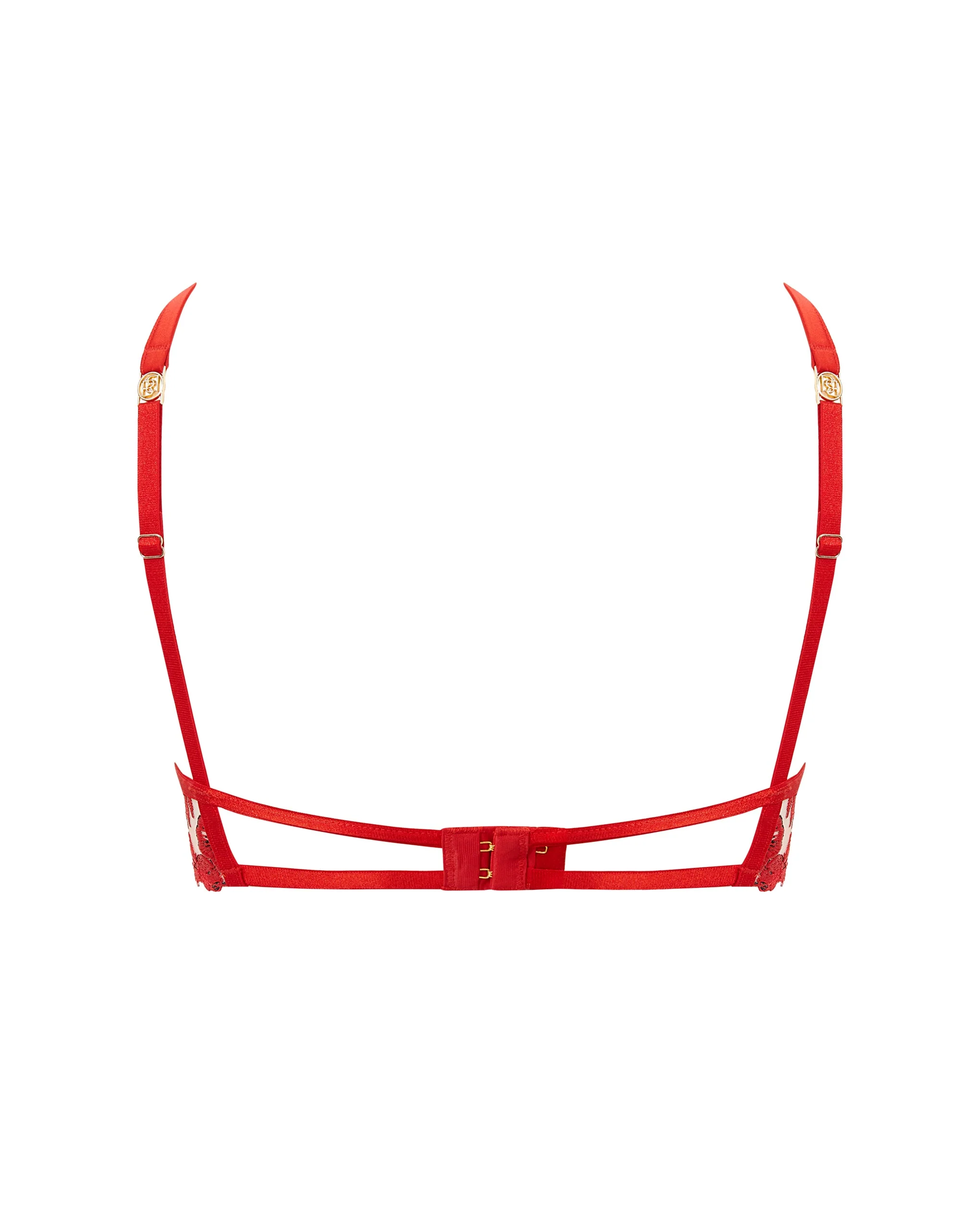 Lavanya Embroidered Longline Bra Red - Image 6