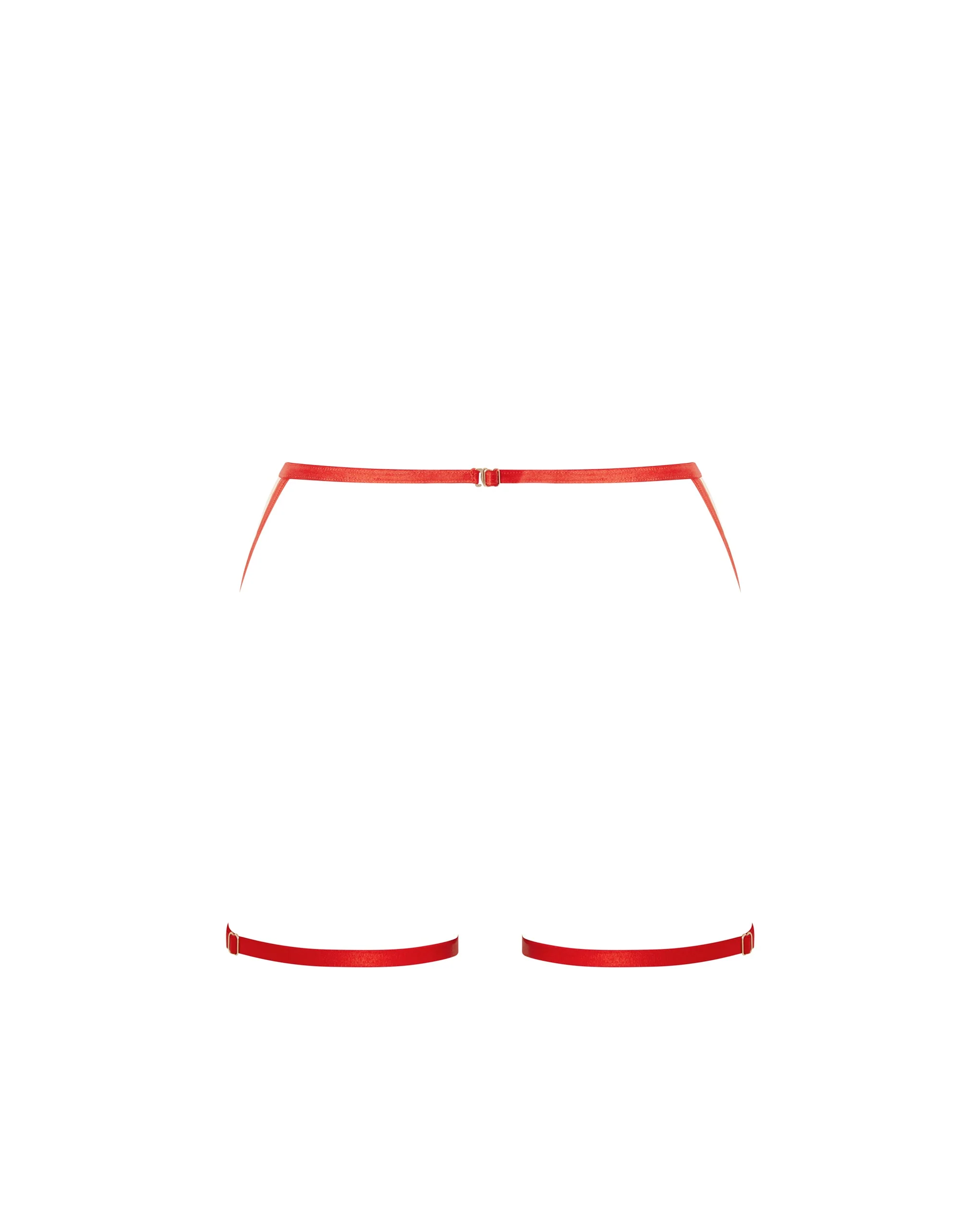 Lavanya Suspender Thigh Harness Red - Image 6