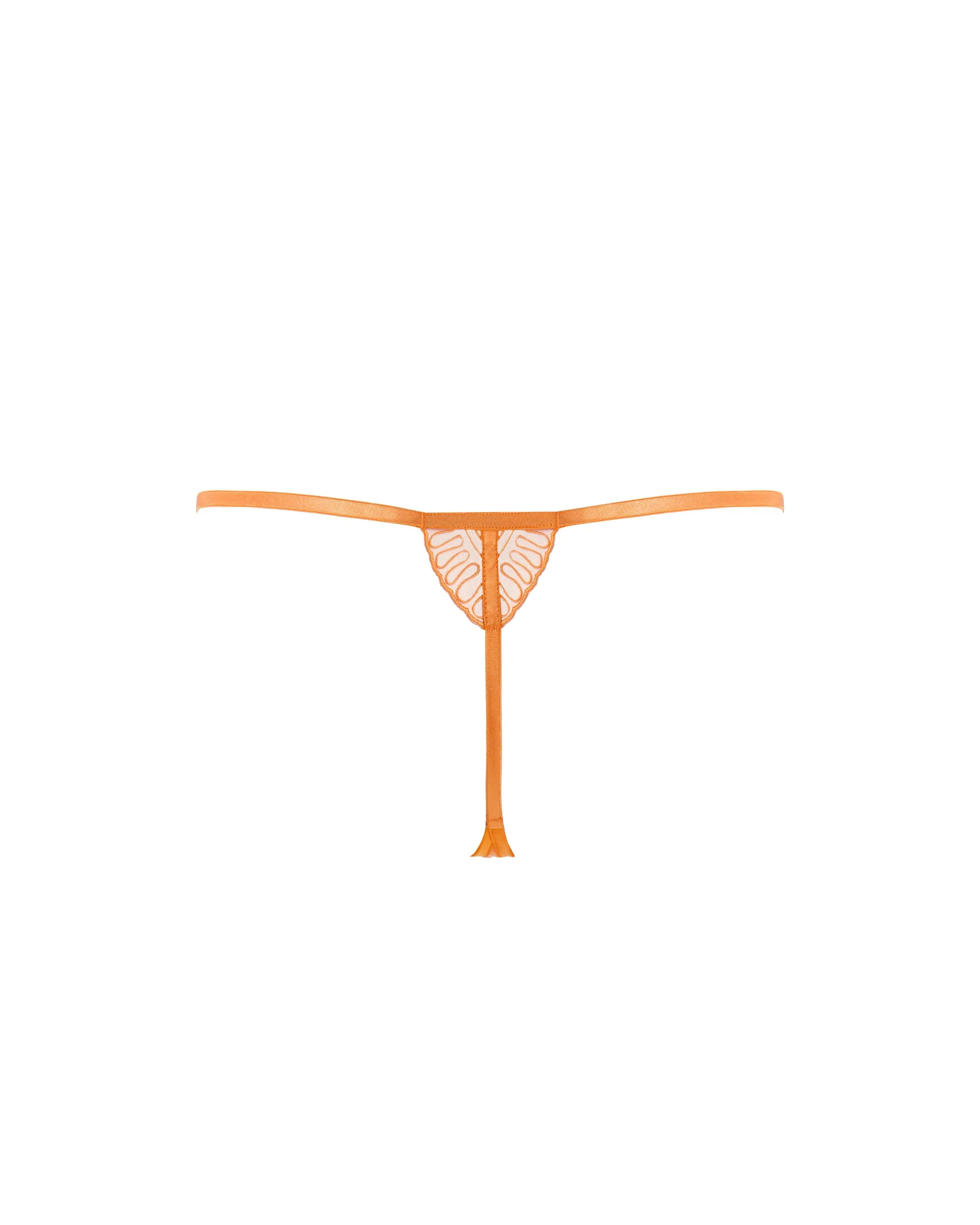 Leliana Embroidered String Thong Orange Peel - Image 6
