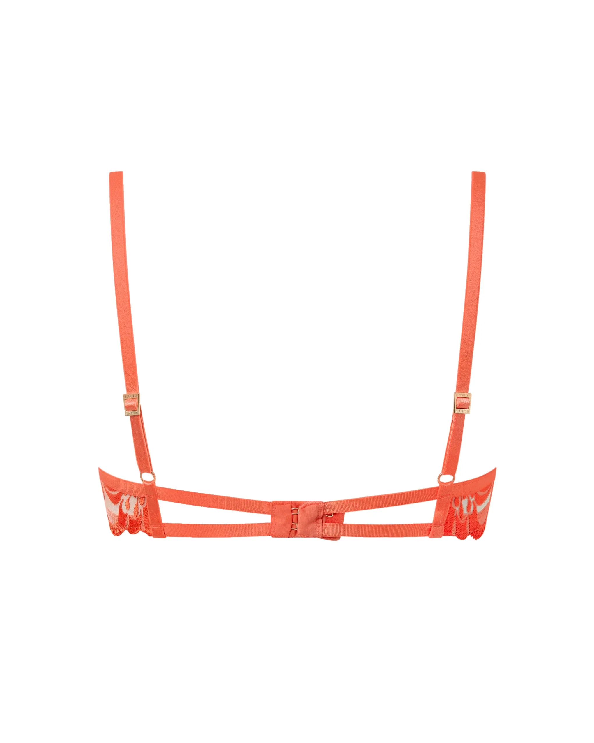 Leonora Floral Embroidered Bra Coral - Image 6