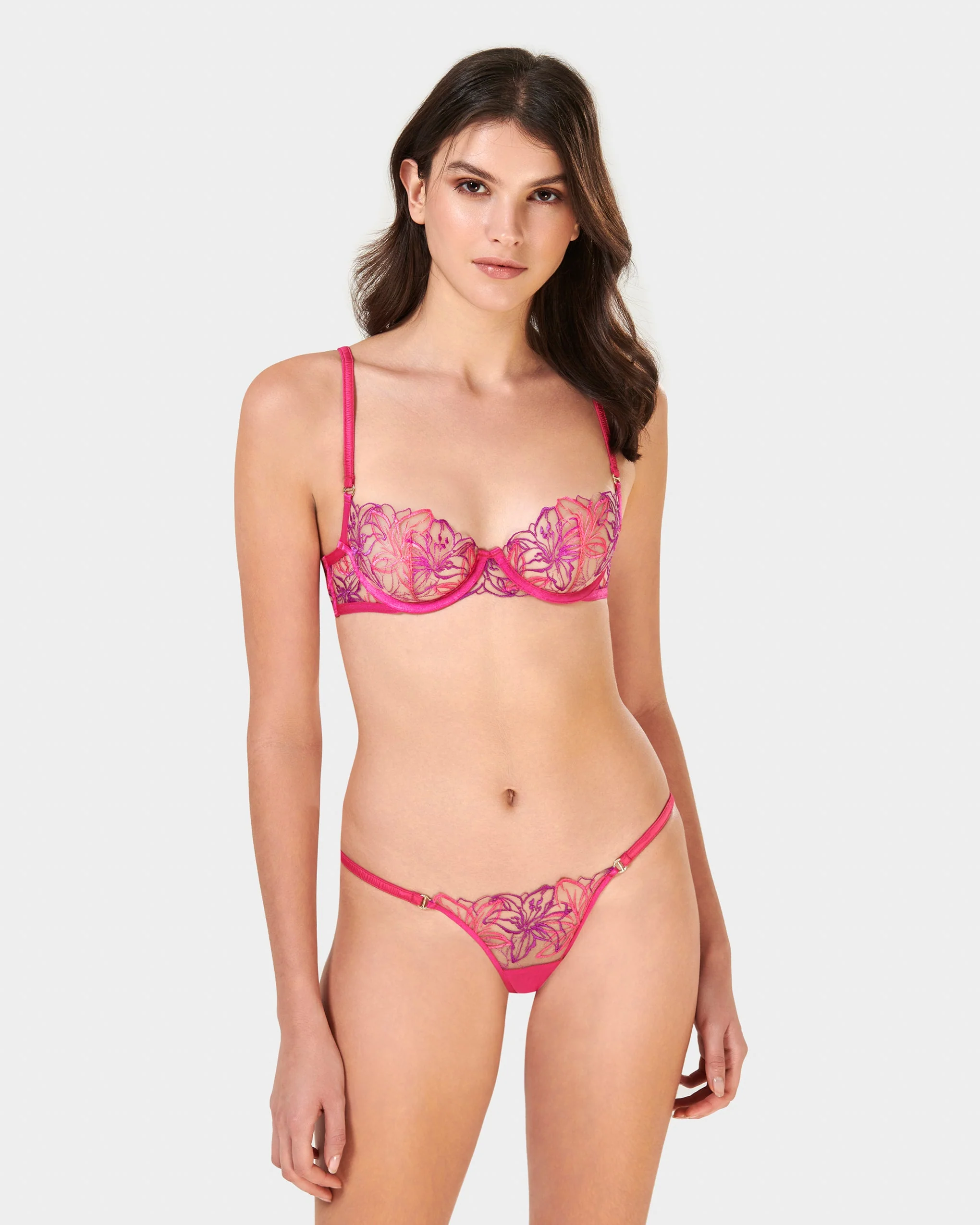 Lilly Bra Fuchsia Pink/Bright Violet/Sheer - Image 11