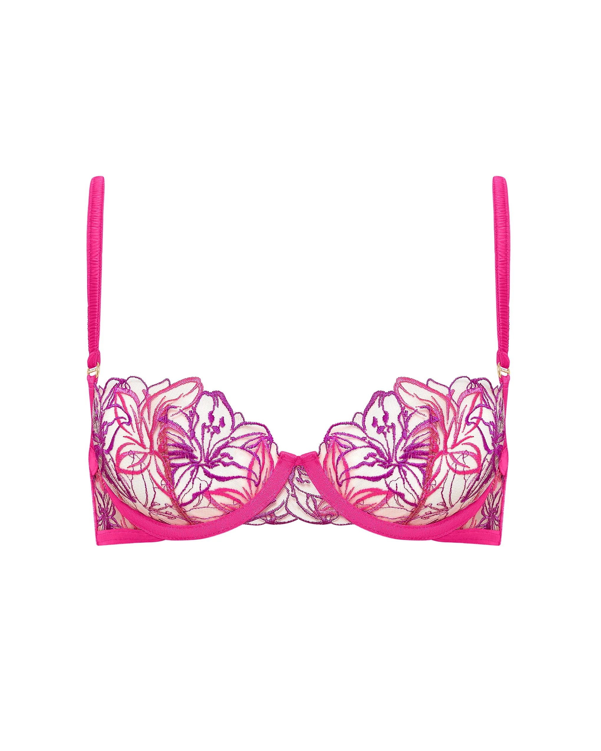 Lilly Bra Fuchsia Pink/Bright Violet/Sheer - Image 5