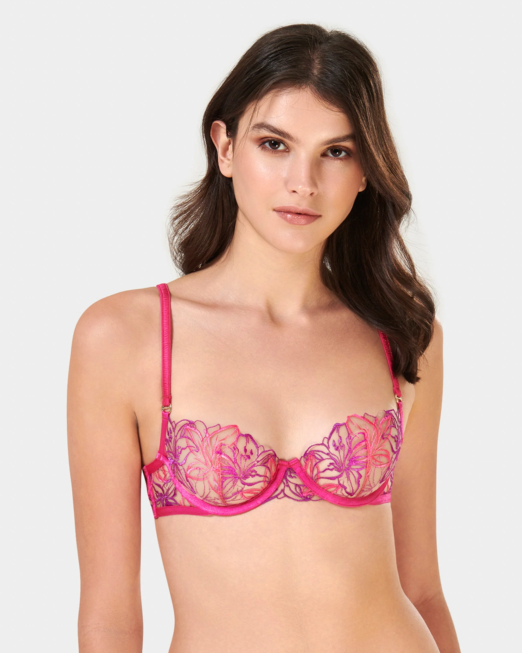 Lilly Bra Fuchsia Pink/Bright Violet/Sheer - Image 9
