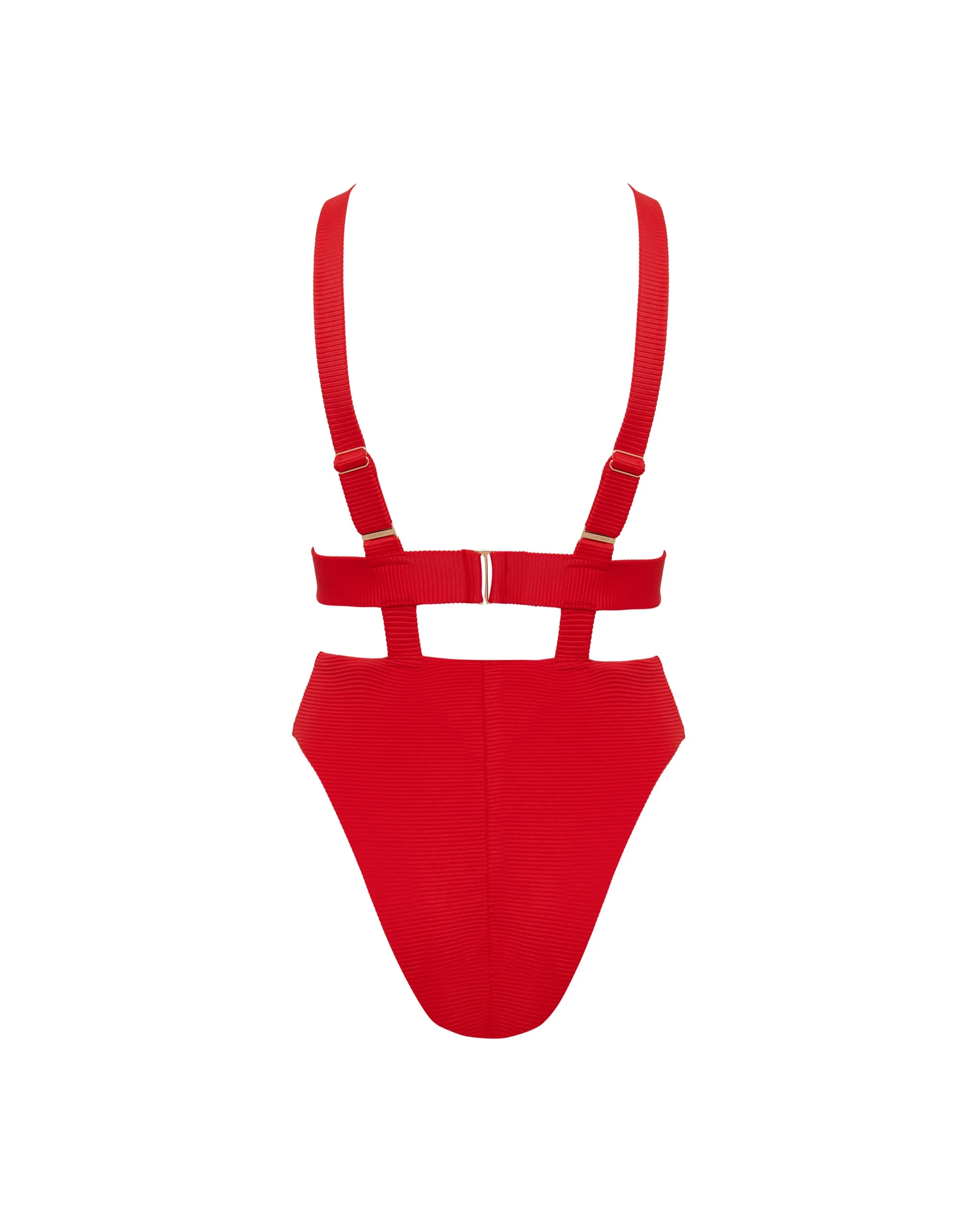 Lucerne Plunge Swimsuit Red - Image 6