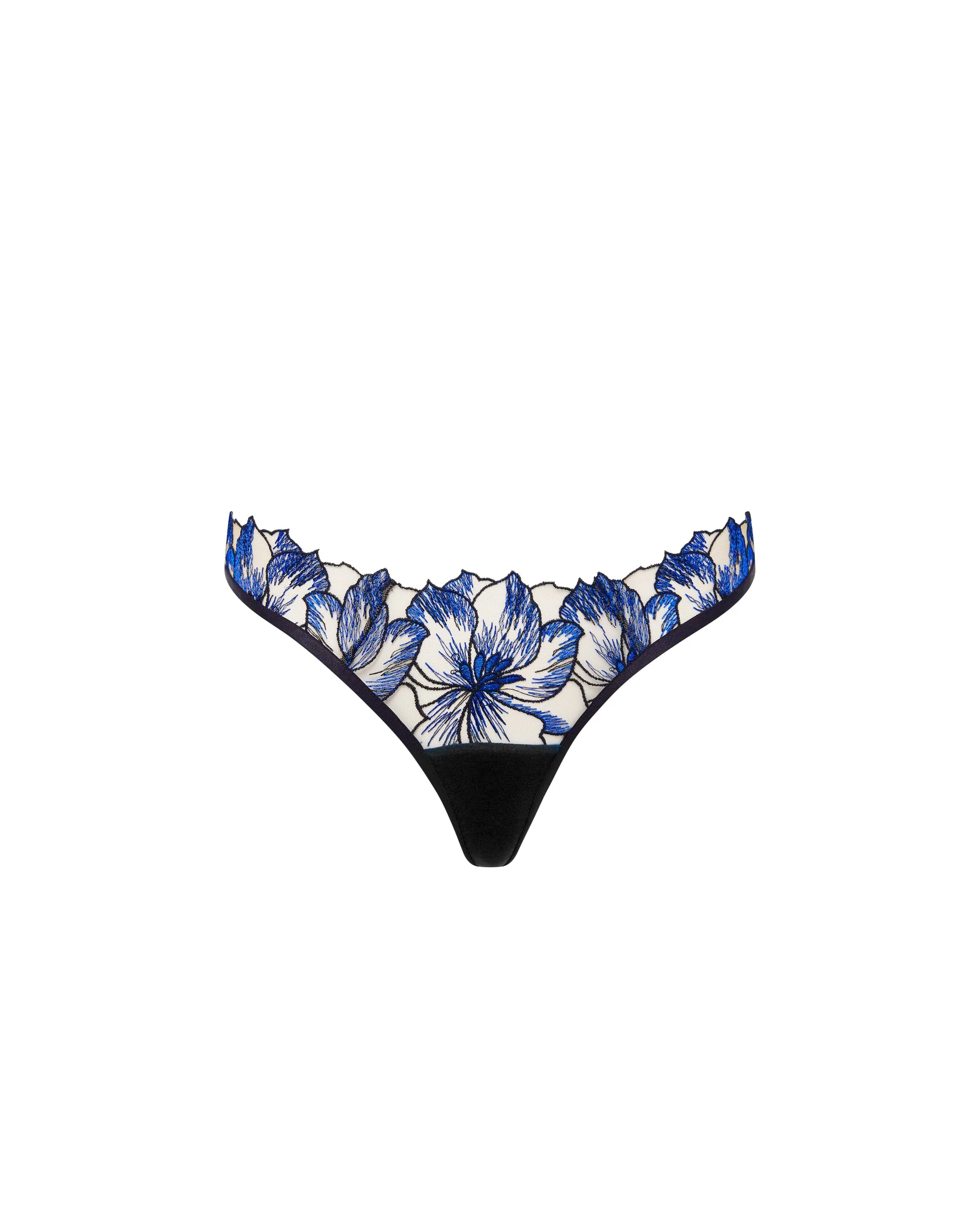 Lyandra Thong Egyptian Blue/Black/Sheer - Image 5