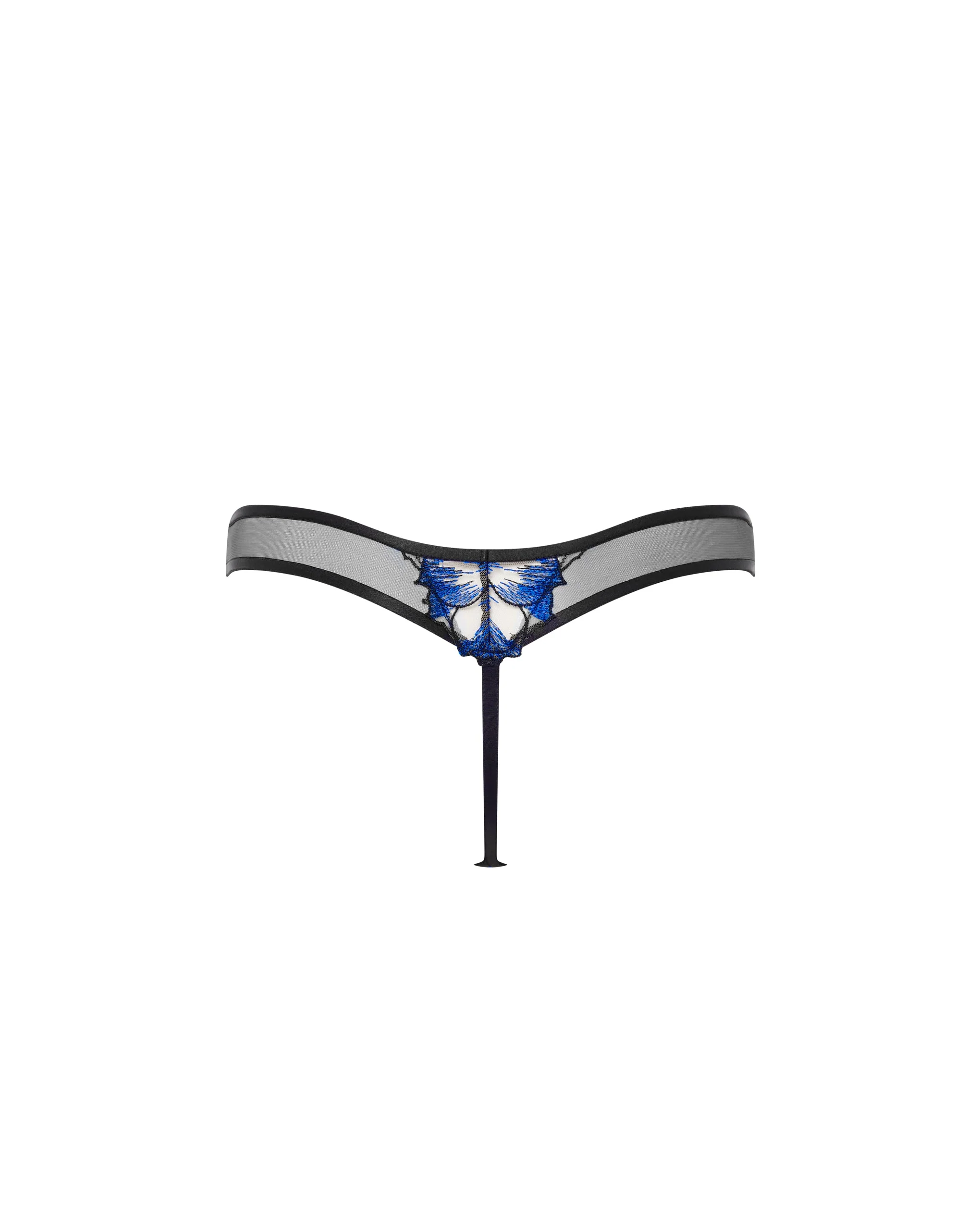 Lyandra Thong Egyptian Blue/Black/Sheer - Image 6