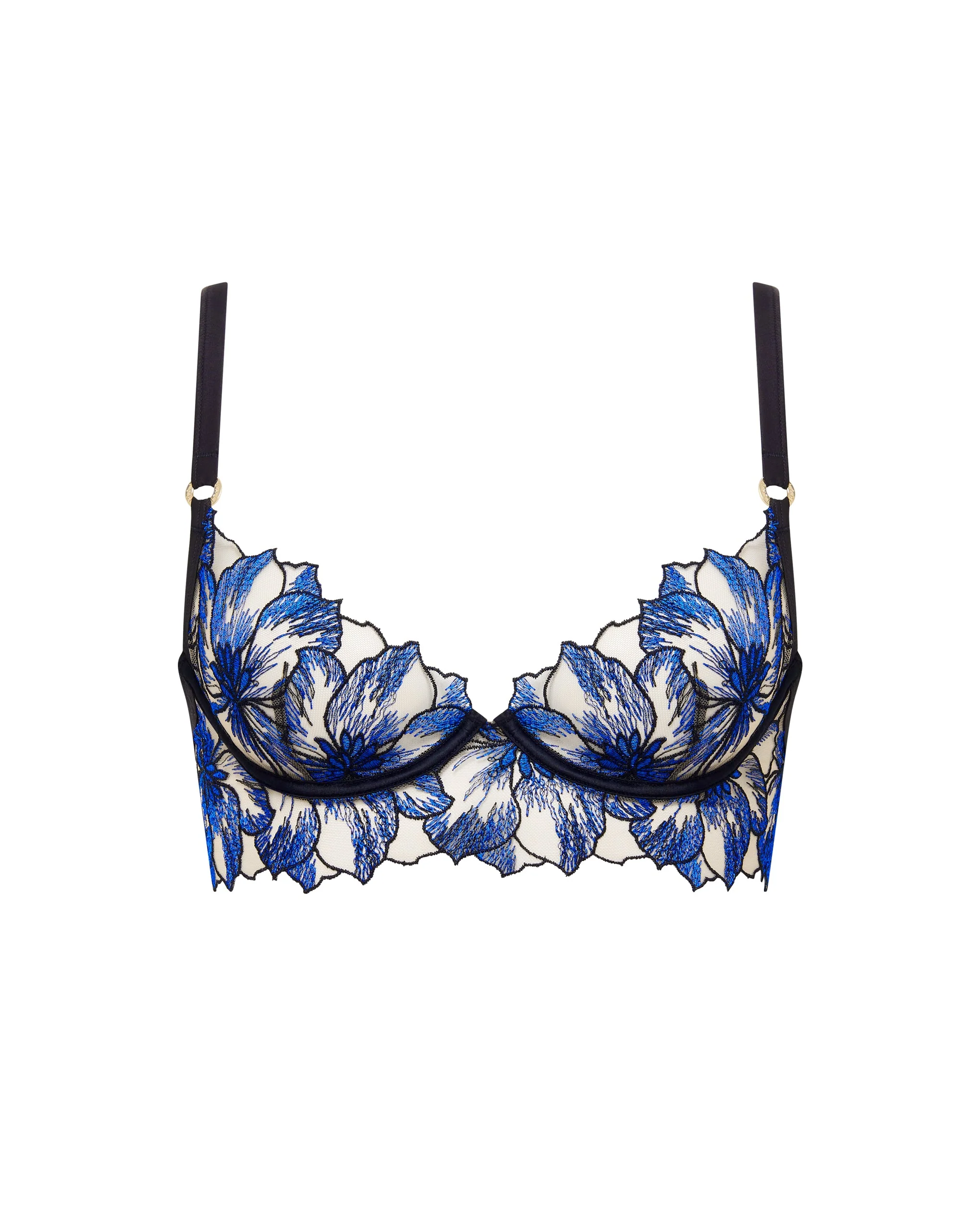 Lyandra Floral Embroidered Bra Blue - Image 5