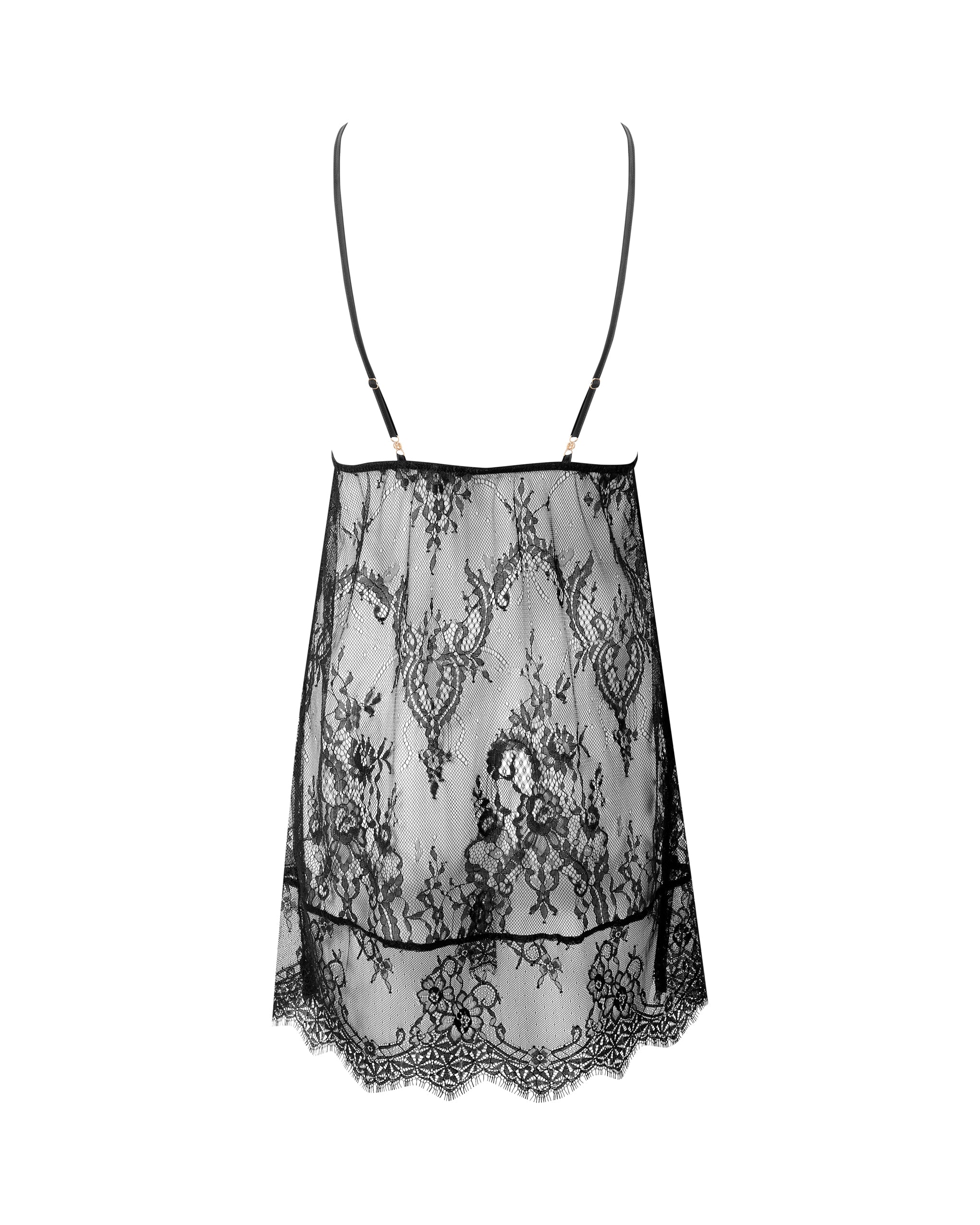 Madeline Lace Chemise Black - Image 6