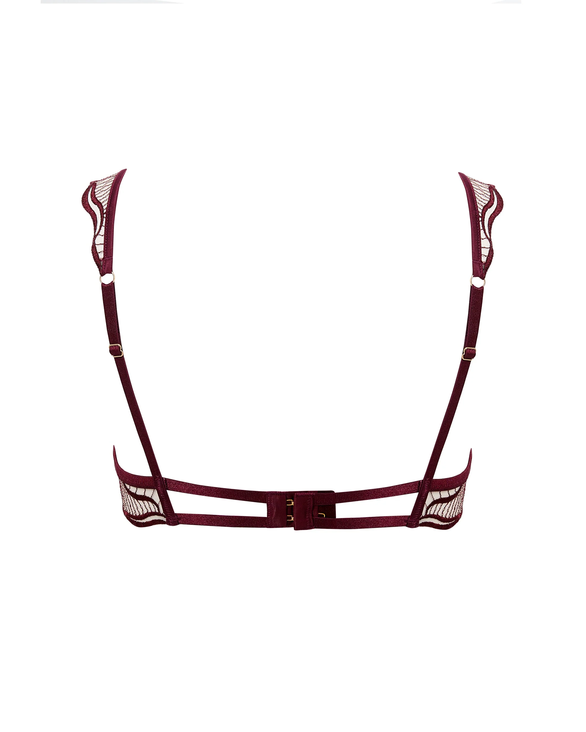 Marabel Embroidered Sheer Bra Cherry - Image 6